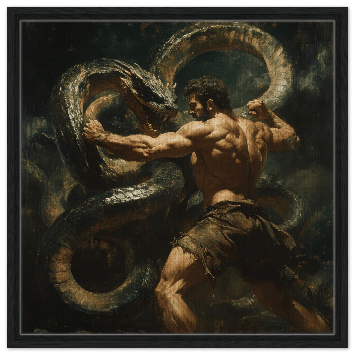 Hercules Battling the Hydra - Shop Ai Art WebShop - Digital Art online Store
