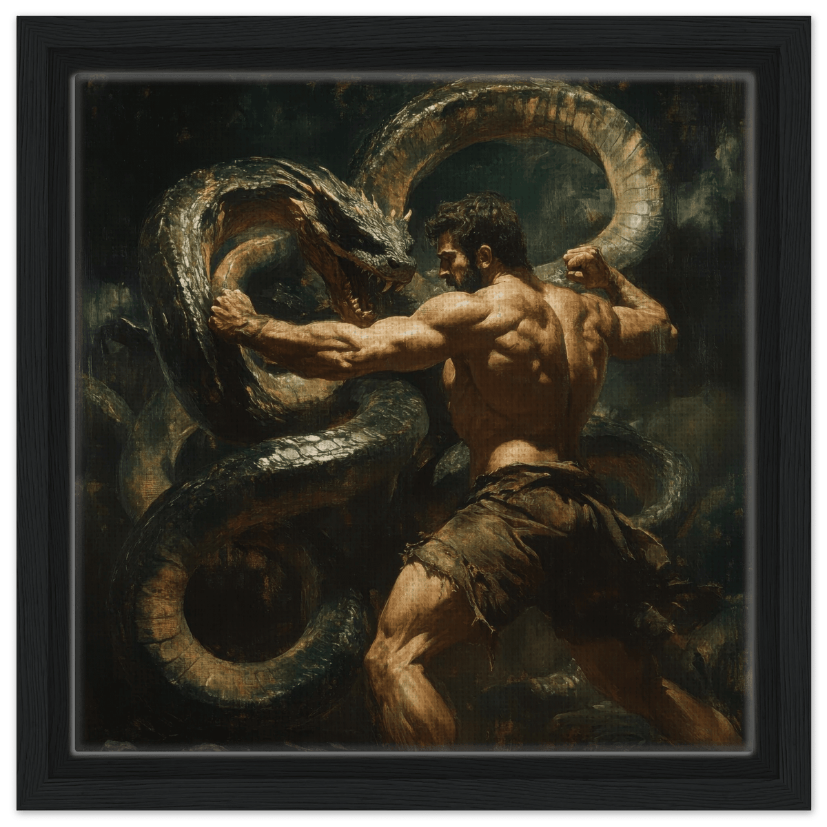 Hercules Battling the Hydra - Shop Ai Art WebShop - Digital Art online Store