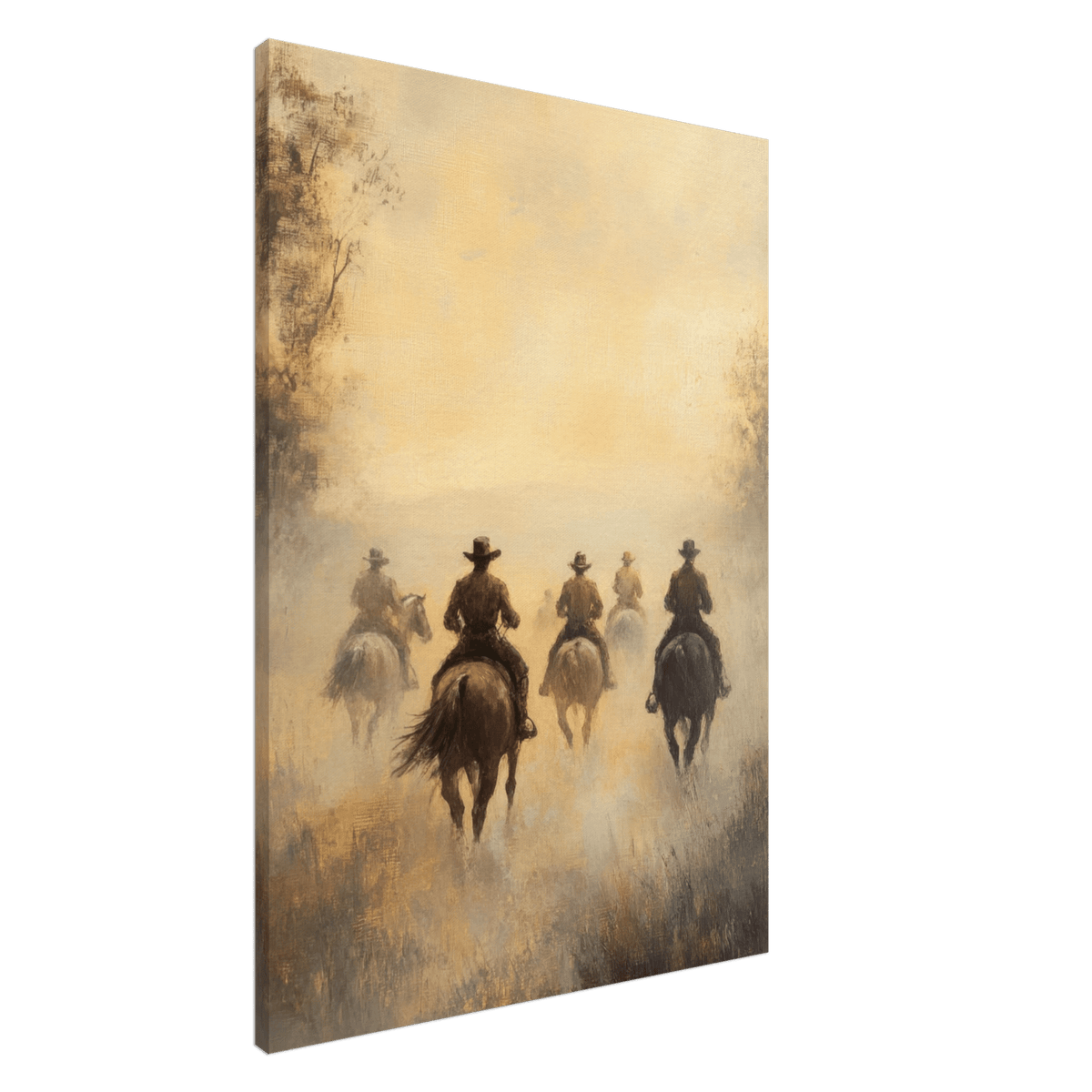 Horse Riders in the Morning Mist A group of else - Shop Ai Art WebShop - Digital Art online Store