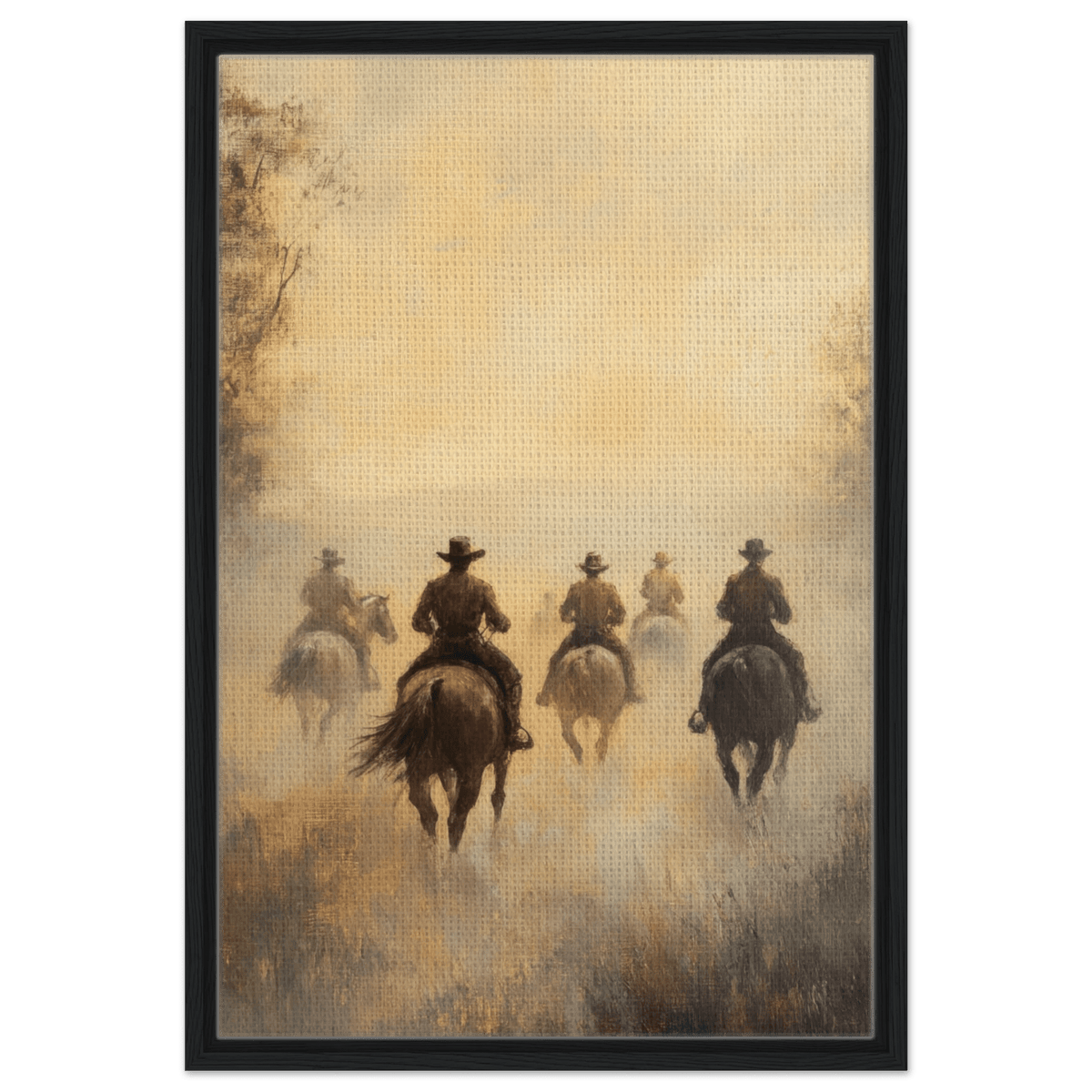 Horse Riders in the Morning Mist A group of else - Shop Ai Art WebShop - Digital Art online Store