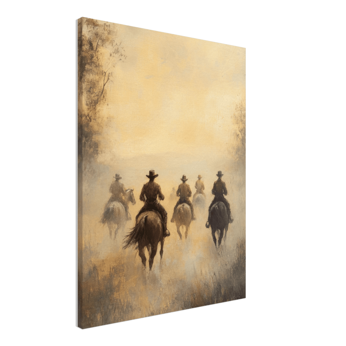 Horse Riders in the Morning Mist A group of else - Shop Ai Art WebShop - Digital Art online Store