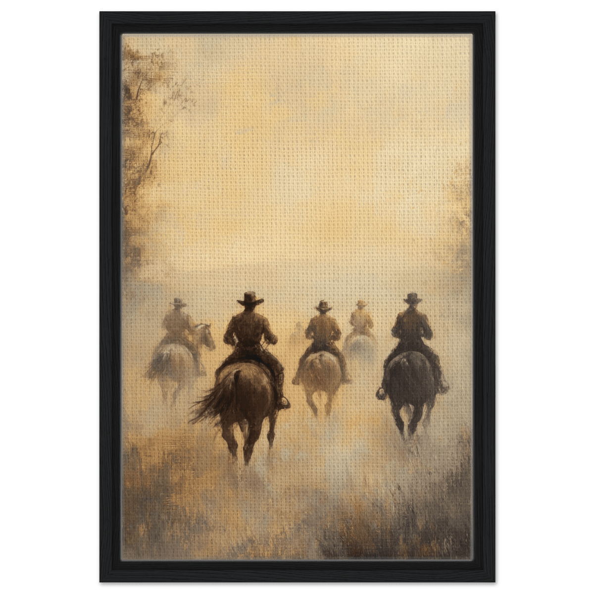 Horse Riders in the Morning Mist A group of else - Shop Ai Art WebShop - Digital Art online Store