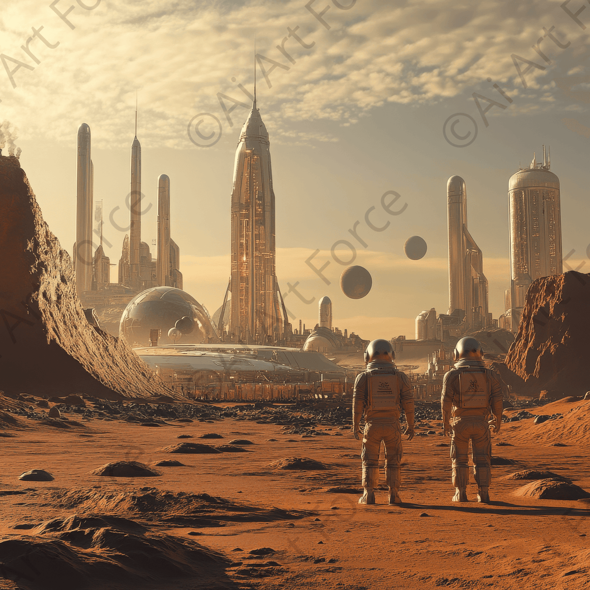 How would different cultures adapt to life on other planet 3 - Shop Ai Art WebShop - Digital Art online Store
