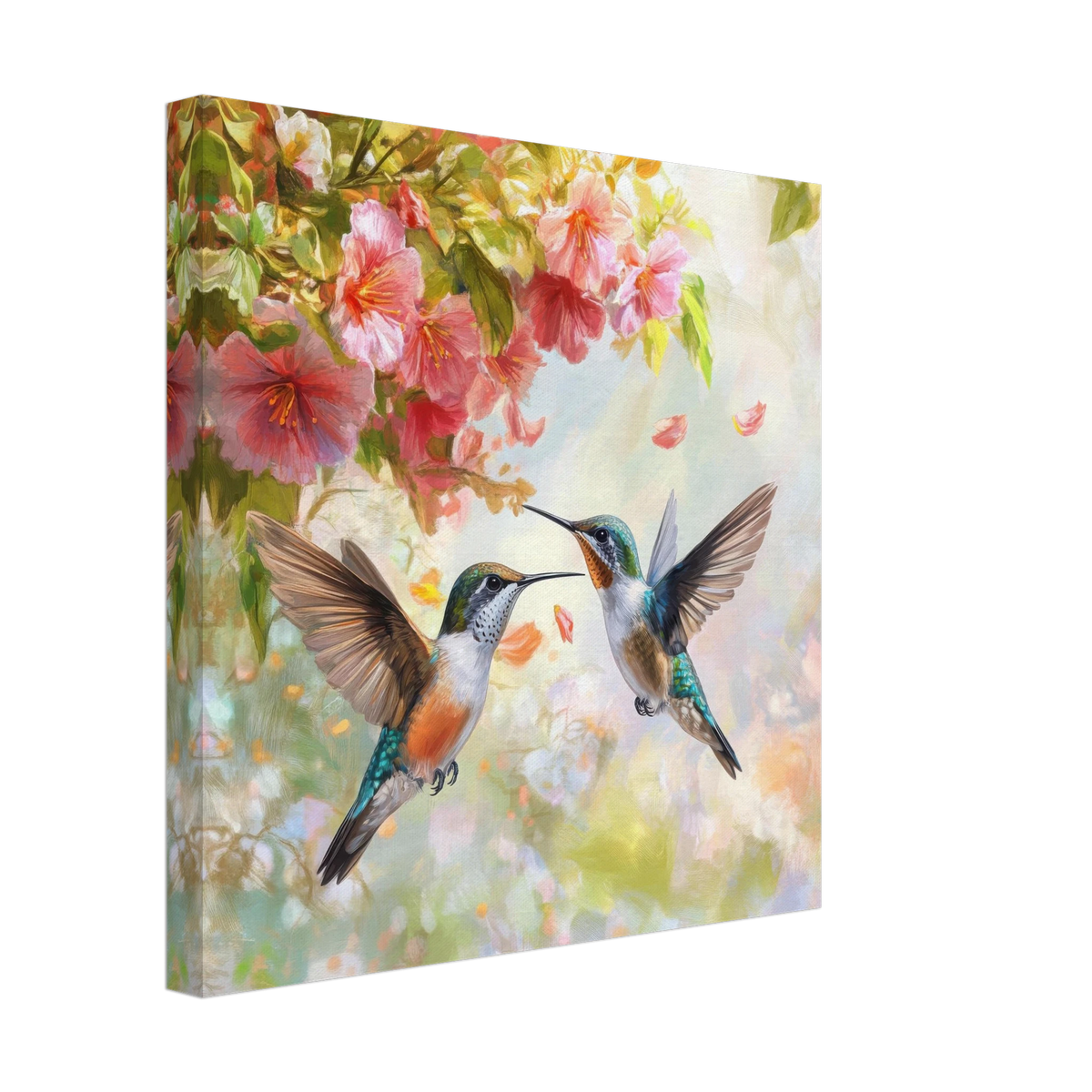 Hummingbirds Feeding on Flowers 1 - Shop Ai Art WebShop - Digital Art online Store