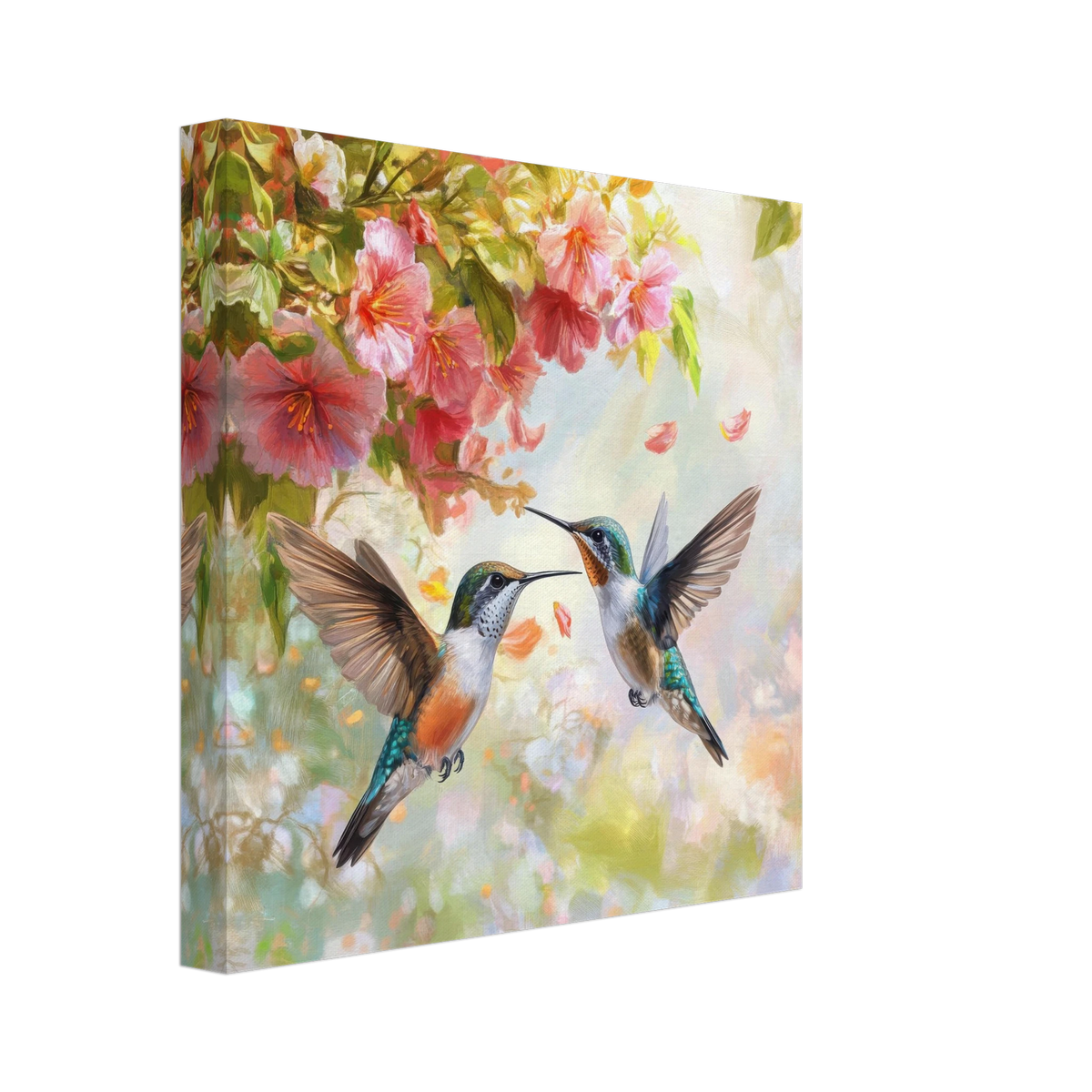 Hummingbirds Feeding on Flowers 1 - Shop Ai Art WebShop - Digital Art online Store