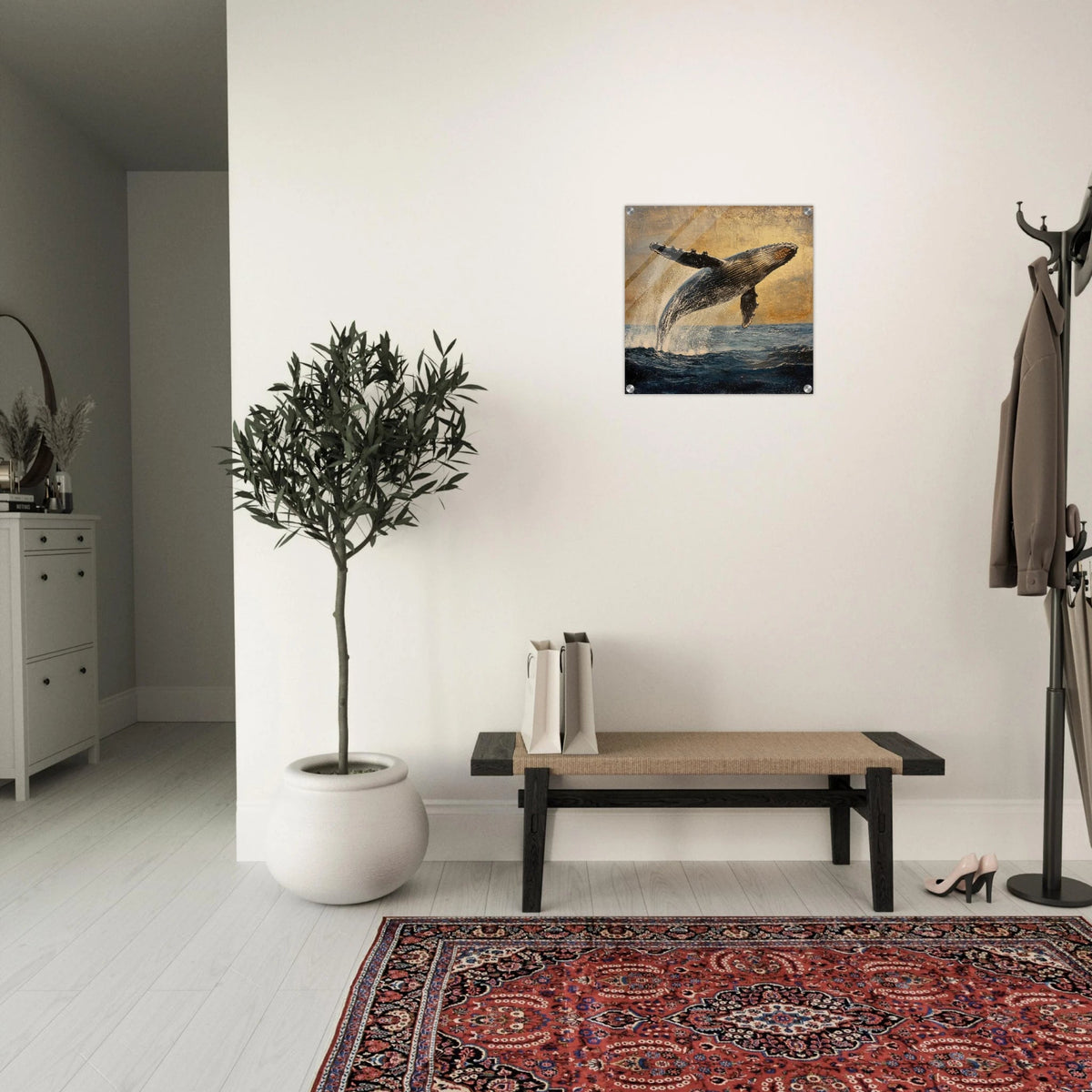 Humpback Whale Breaching the Ocean - Shop Ai Art WebShop - Digital Art online Store