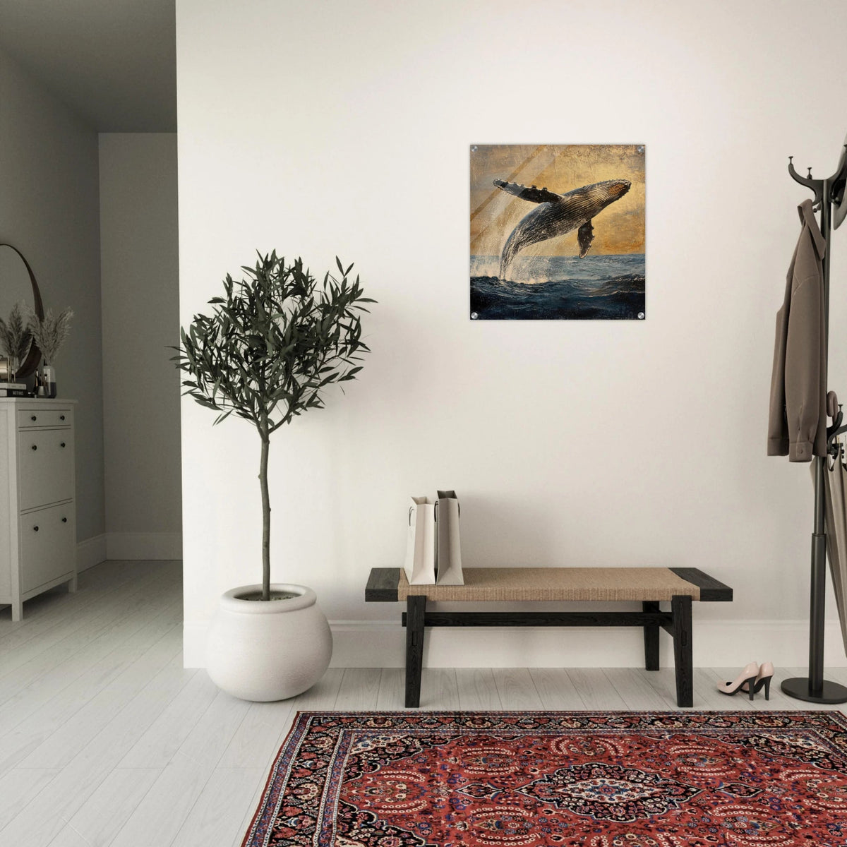 Humpback Whale Breaching the Ocean - Shop Ai Art WebShop - Digital Art online Store