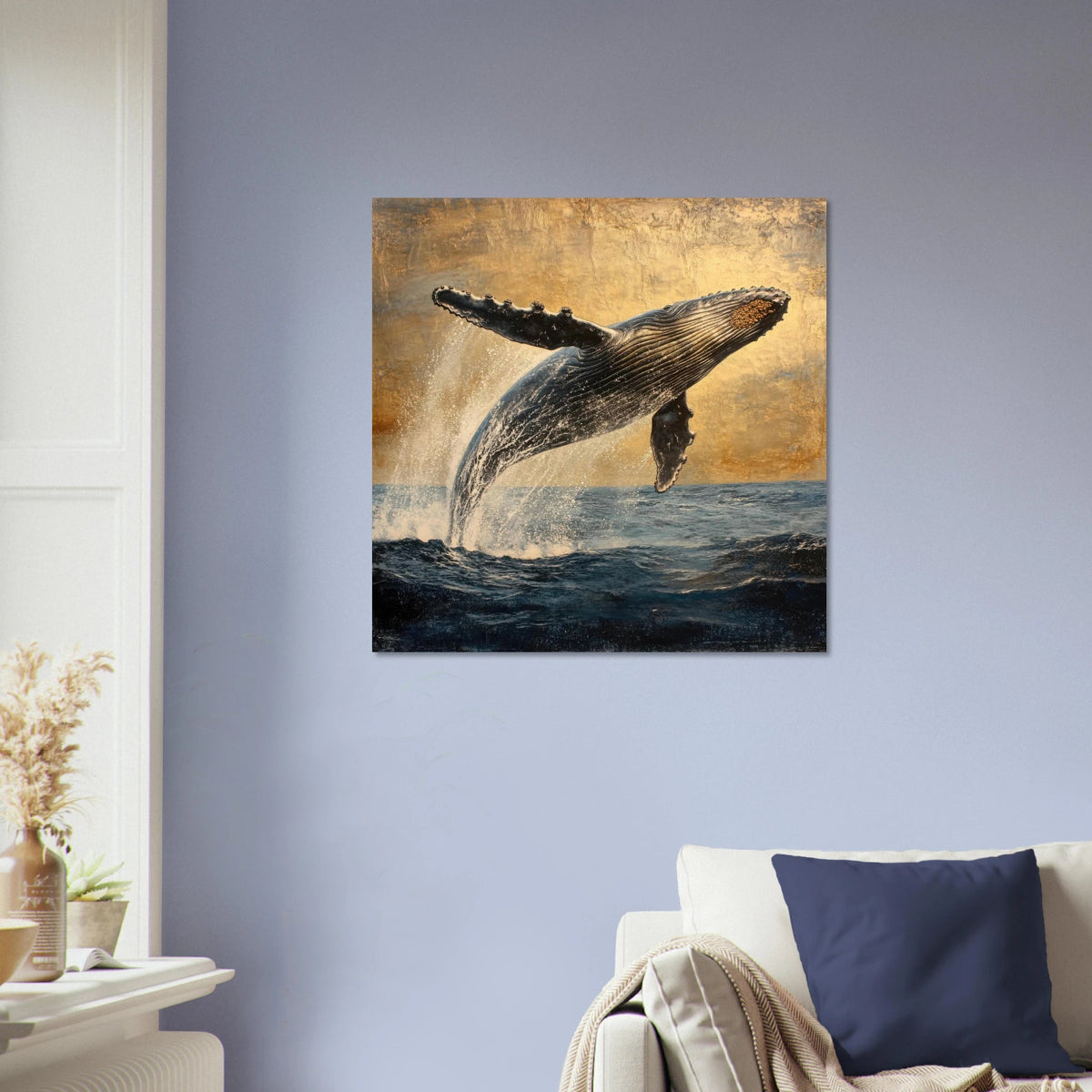 Humpback Whale Breaching the Ocean - Shop Ai Art WebShop - Digital Art online Store