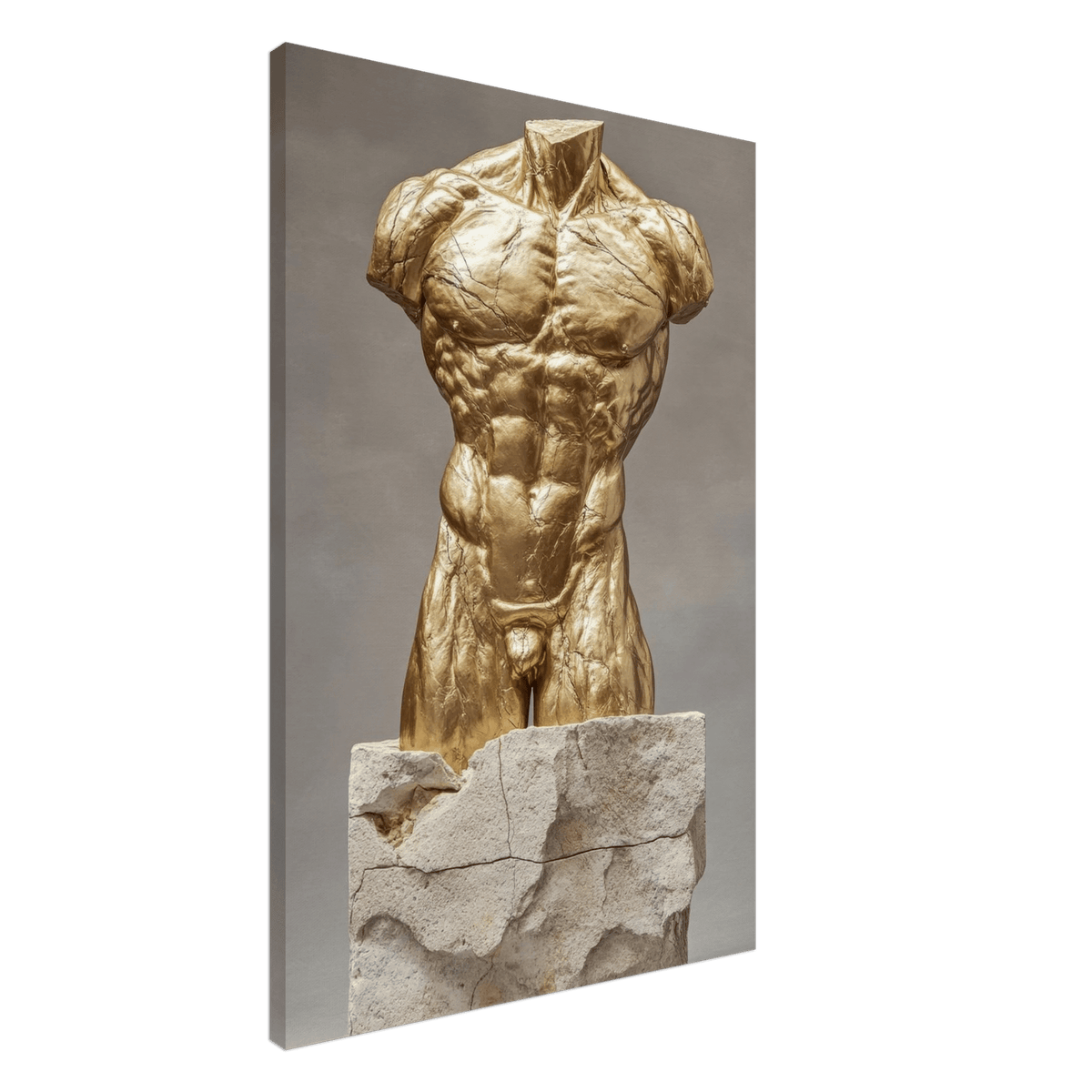 Hybrid centaur torso cast in brushed gold marb 2 - Shop Ai Art WebShop - Digital Art online Store