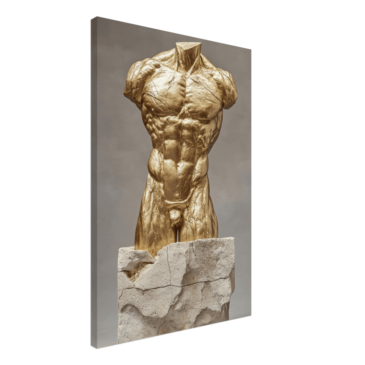 Hybrid centaur torso cast in brushed gold marb 2 - Shop Ai Art WebShop - Digital Art online Store