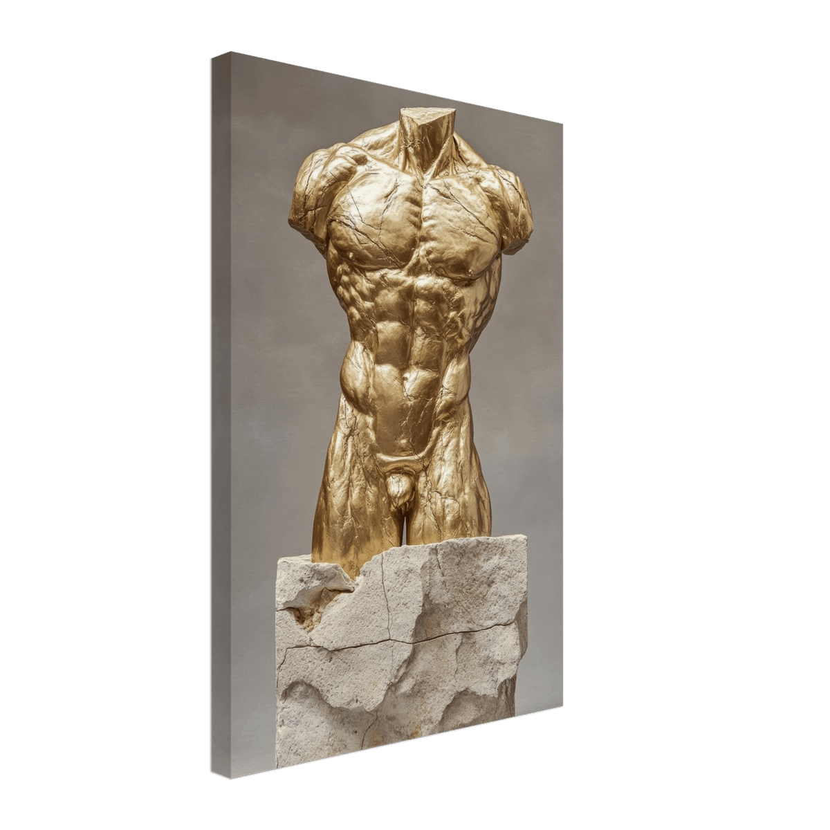 Hybrid centaur torso cast in brushed gold marb 2 - Shop Ai Art WebShop - Digital Art online Store