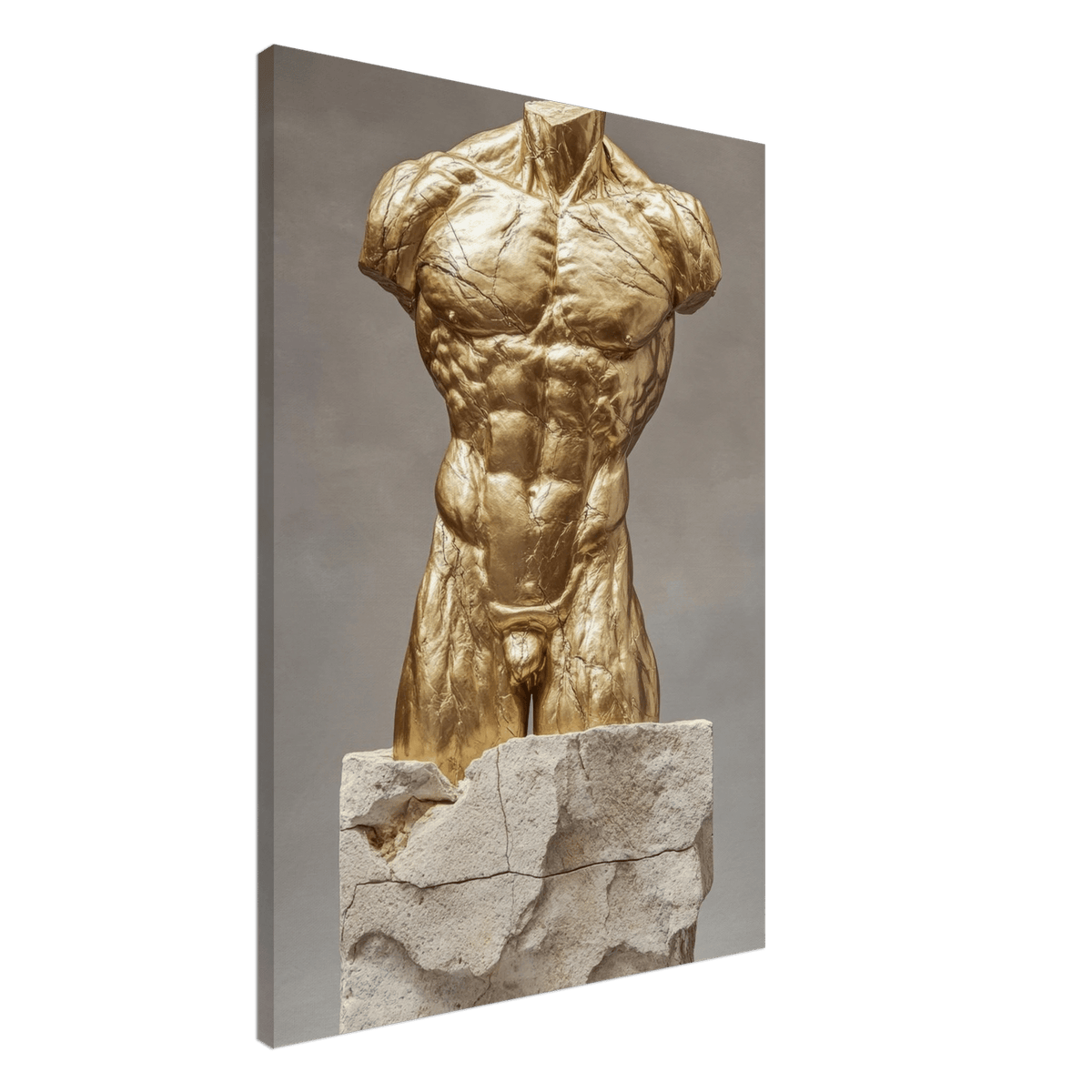 Hybrid centaur torso cast in brushed gold marb 2 - Shop Ai Art WebShop - Digital Art online Store