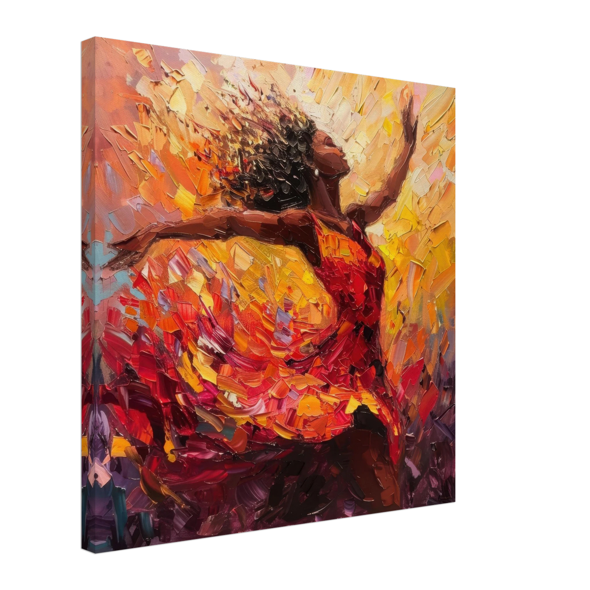 Impressionism beautiful black woman dancing - Shop Ai Art WebShop - Digital Art online Store