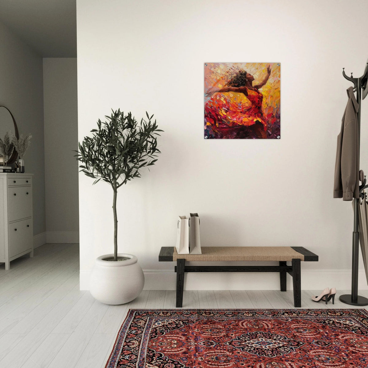 Impressionism beautiful black woman dancing - Shop Ai Art WebShop - Digital Art online Store