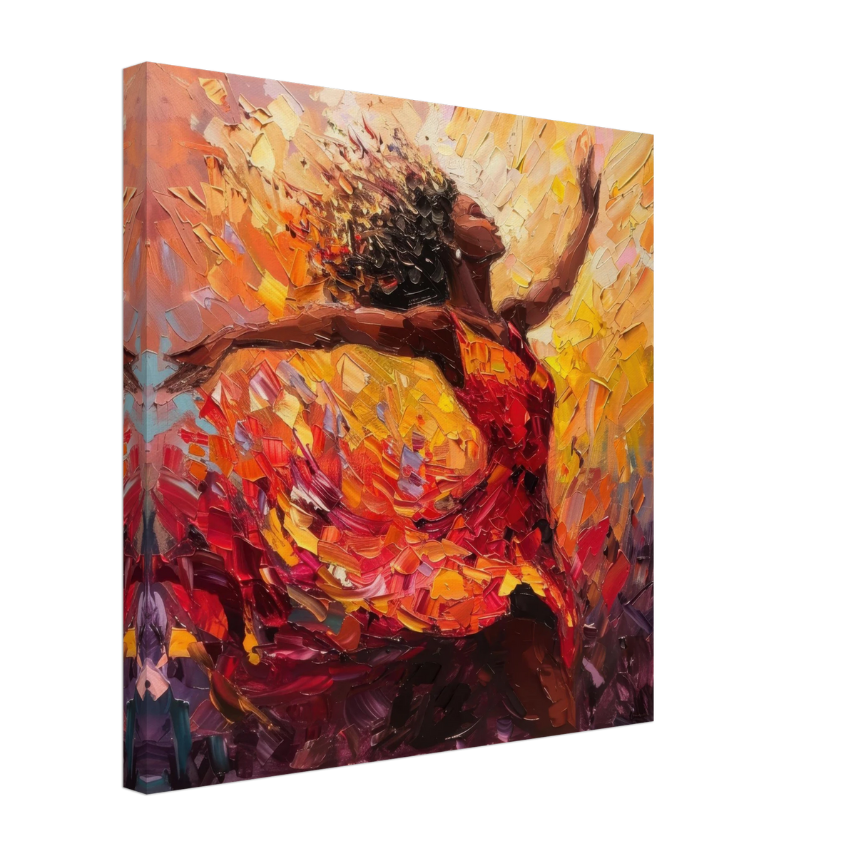 Impressionism beautiful black woman dancing - Shop Ai Art WebShop - Digital Art online Store