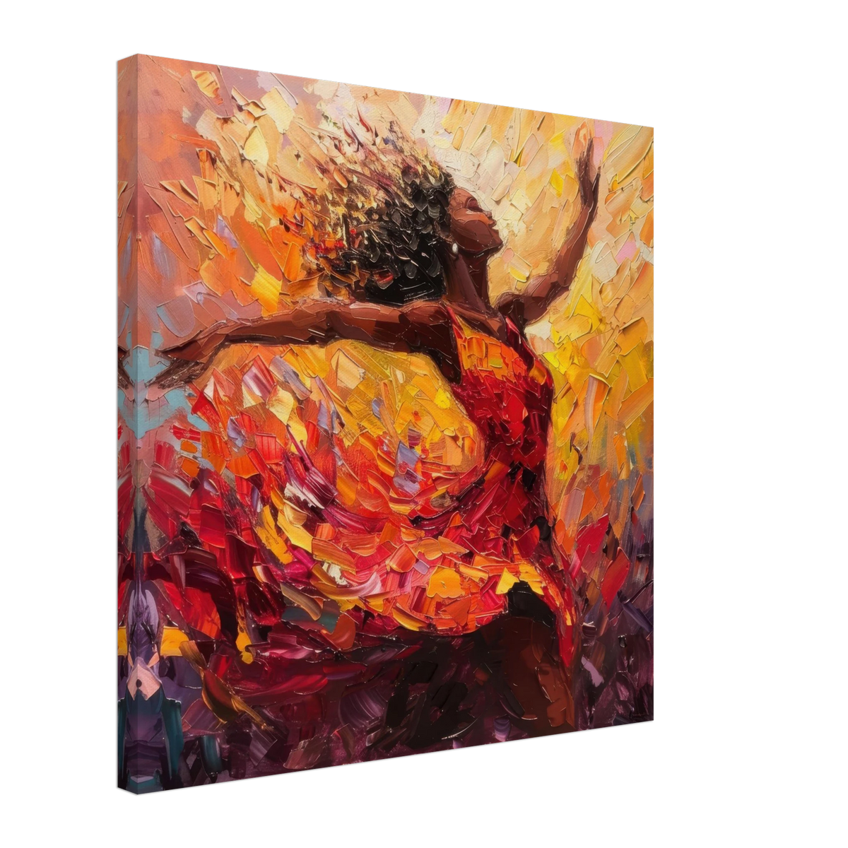 Impressionism beautiful black woman dancing - Shop Ai Art WebShop - Digital Art online Store