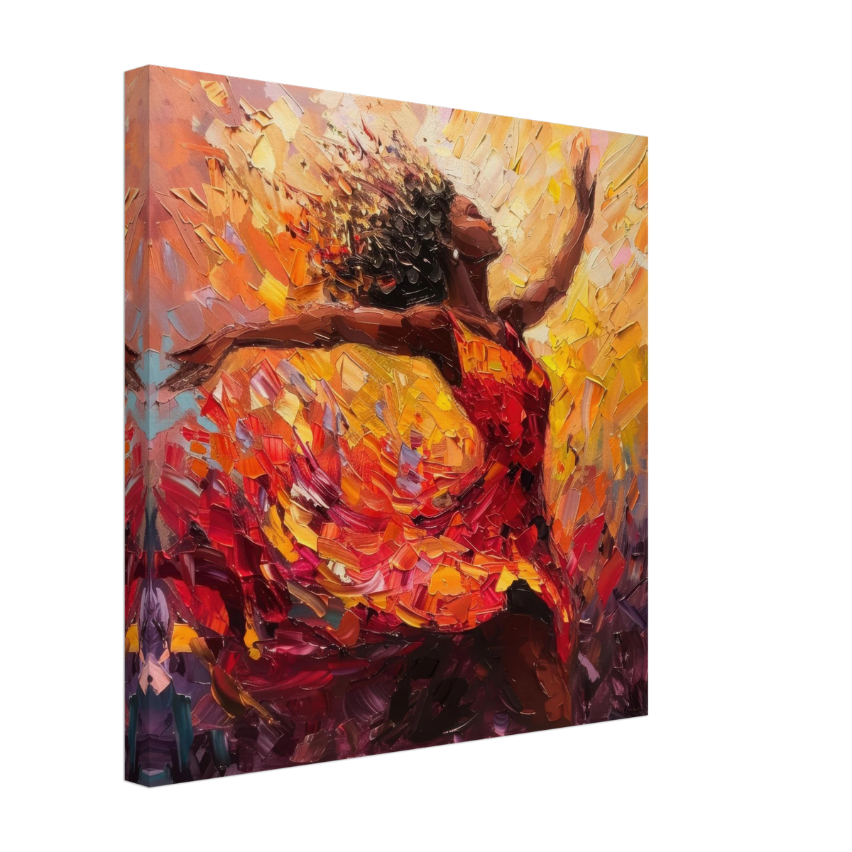 Impressionism beautiful black woman dancing - Shop Ai Art WebShop - Digital Art online Store