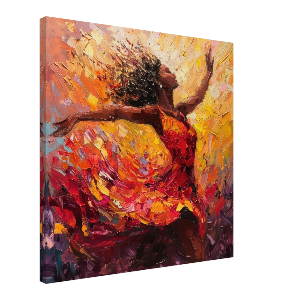 Impressionism beautiful black woman dancing - Shop Ai Art WebShop - Digital Art online Store