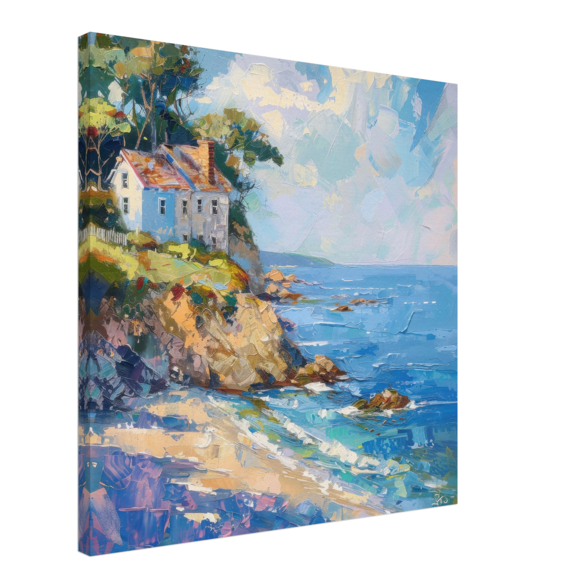 Impressionism coastal style beach feeling 1 - Shop Ai Art WebShop - Digital Art online Store