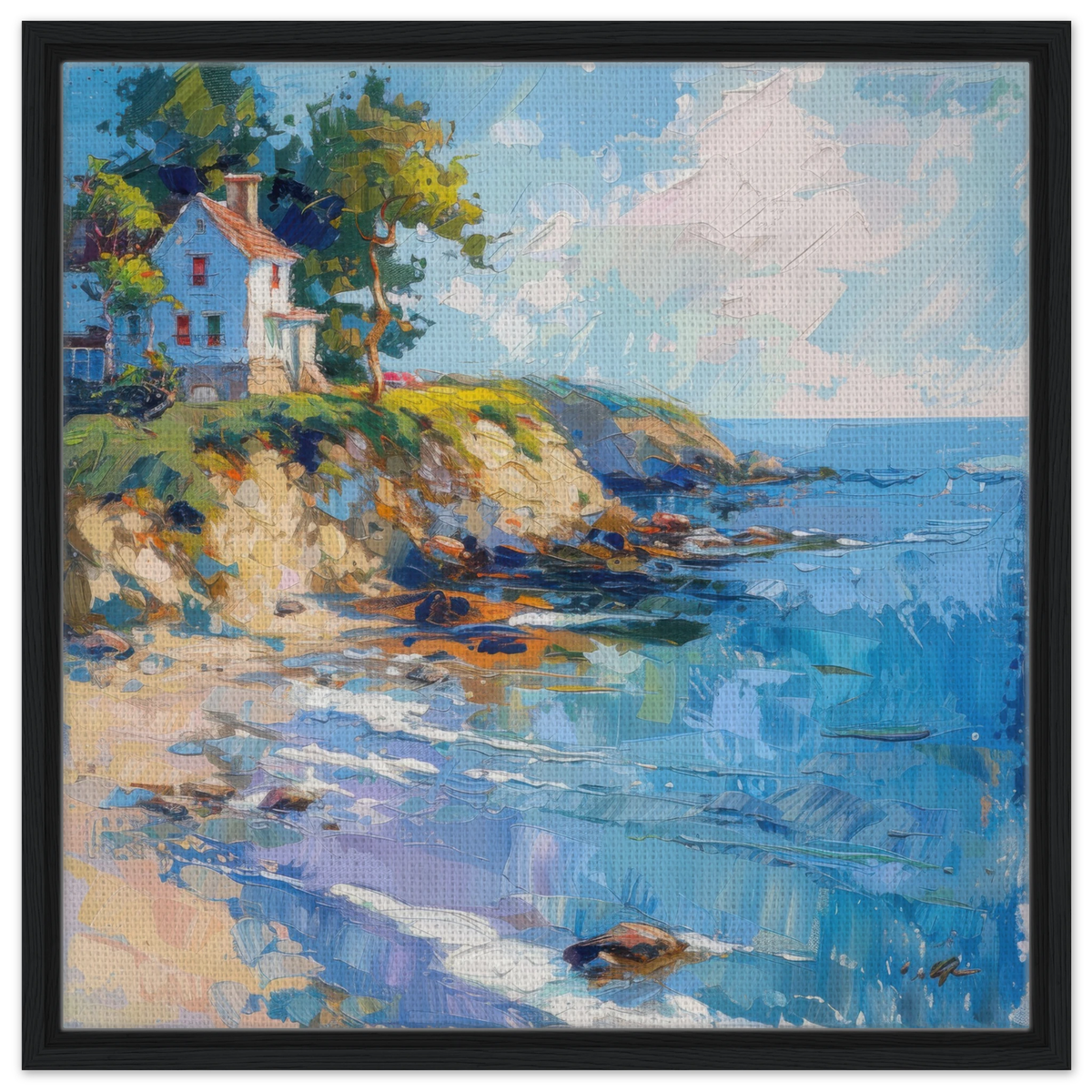 Impressionism coastal style beach feeling 5 - Shop Ai Art WebShop - Digital Art online Store