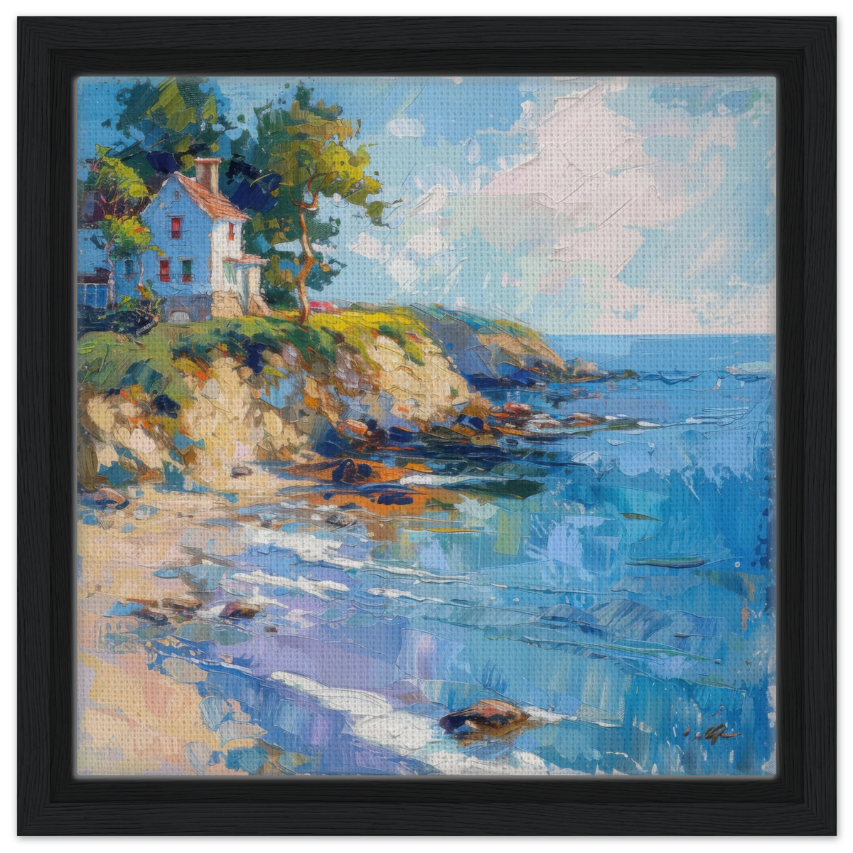 Impressionism coastal style beach feeling 5 - Shop Ai Art WebShop - Digital Art online Store