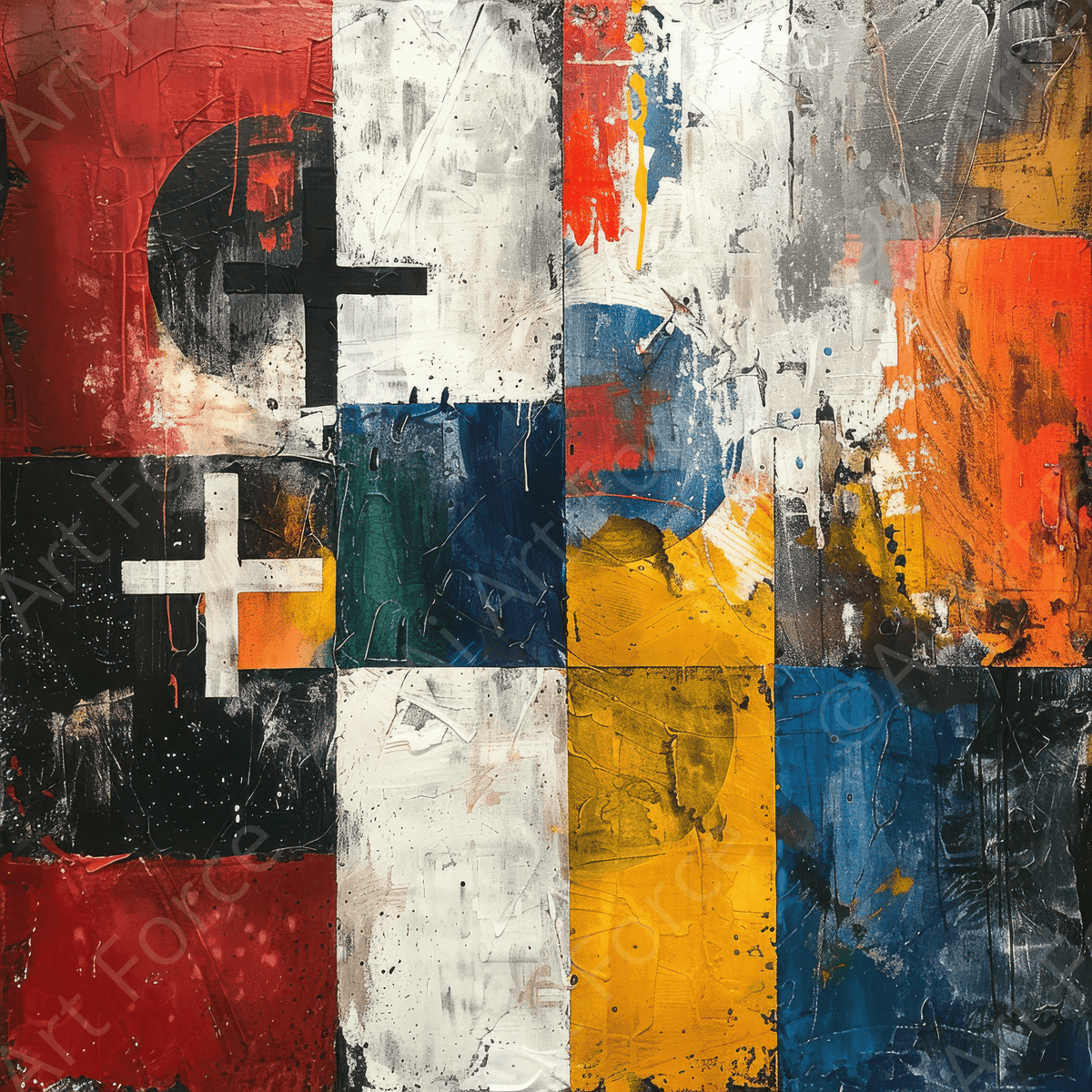 Knights to protect abstract art style 3 - Shop Ai Art WebShop - Digital Art online Store