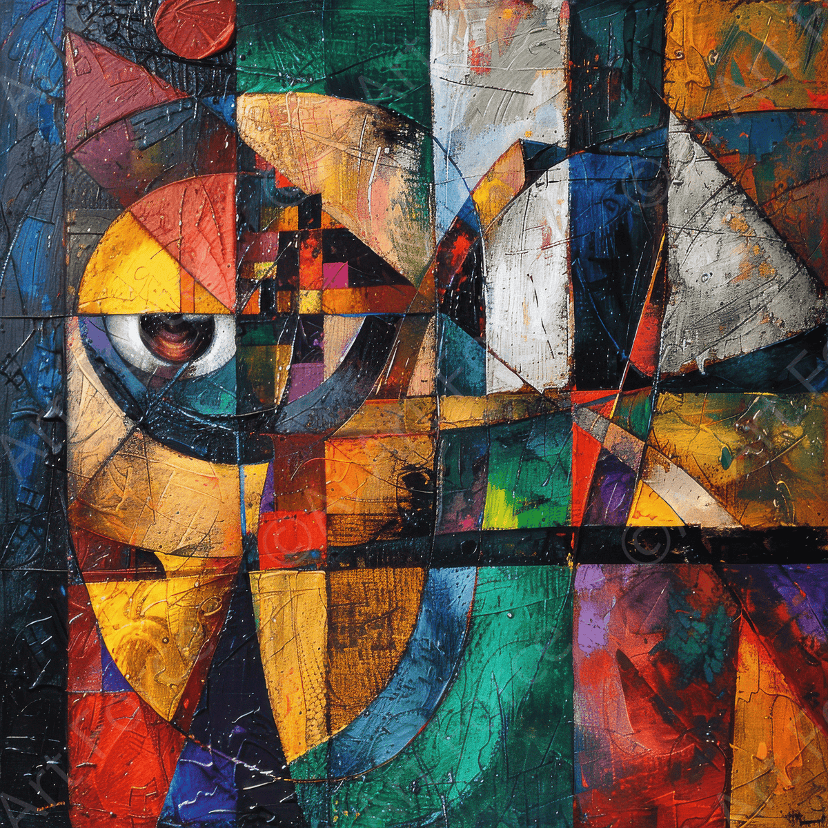 Knights to protect abstract art style 4 - Shop Ai Art WebShop - Digital Art online Store