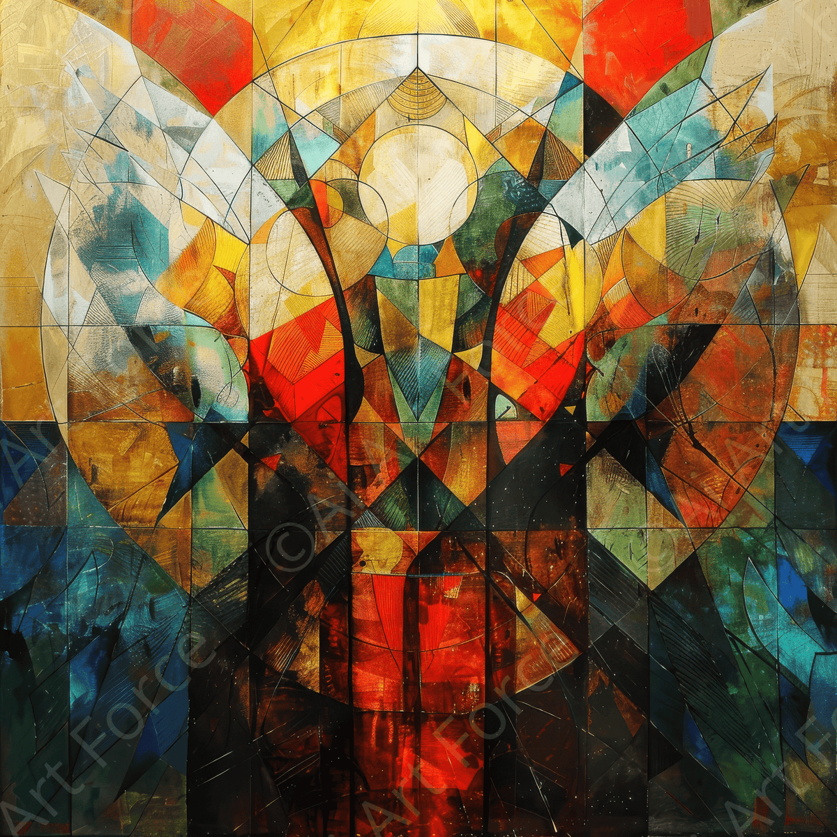 Knights to protect abstract art style - Shop Ai Art WebShop - Digital Art online Store