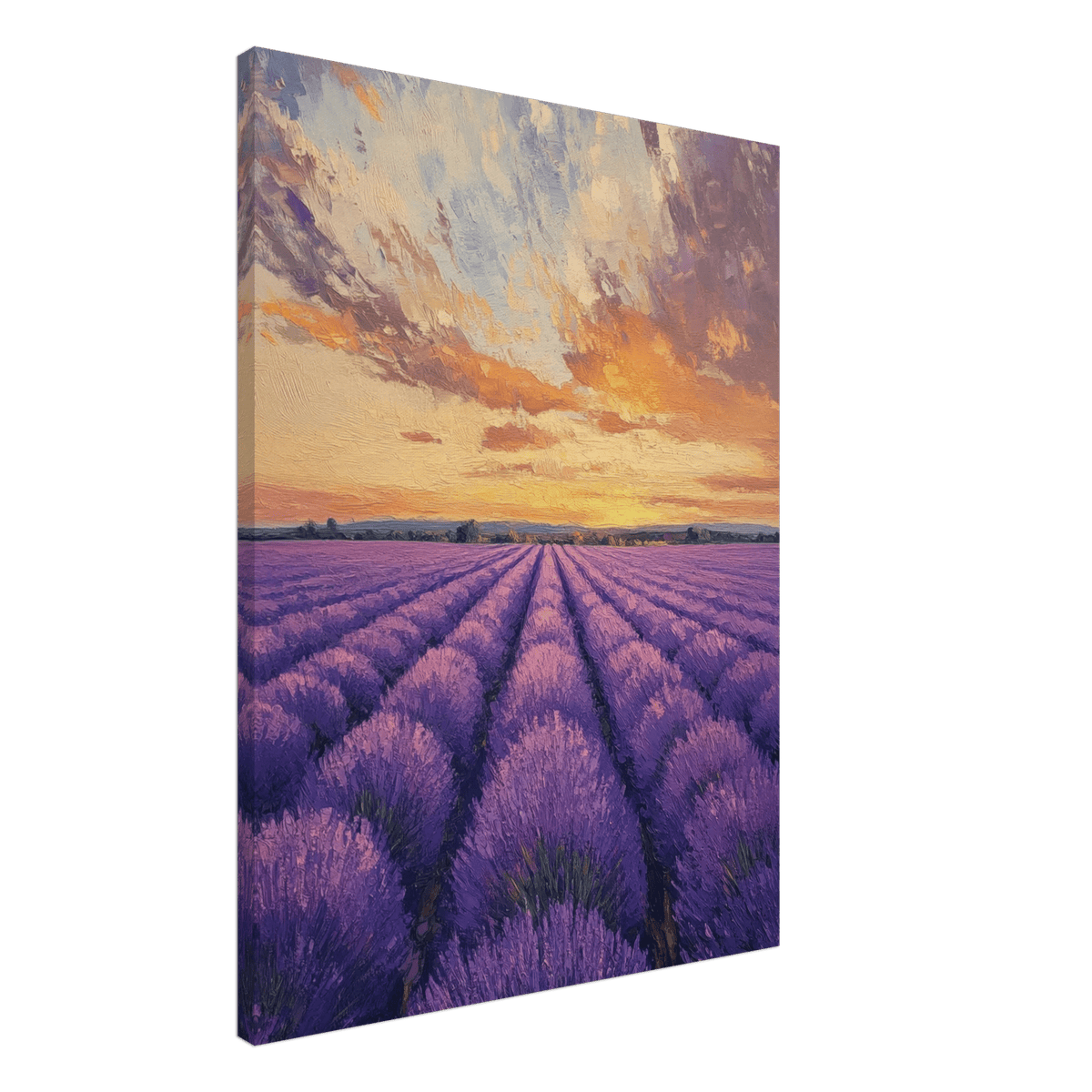 Lavender Fields at Sunset A mesmerizing view - Shop Ai Art WebShop - Digital Art online Store