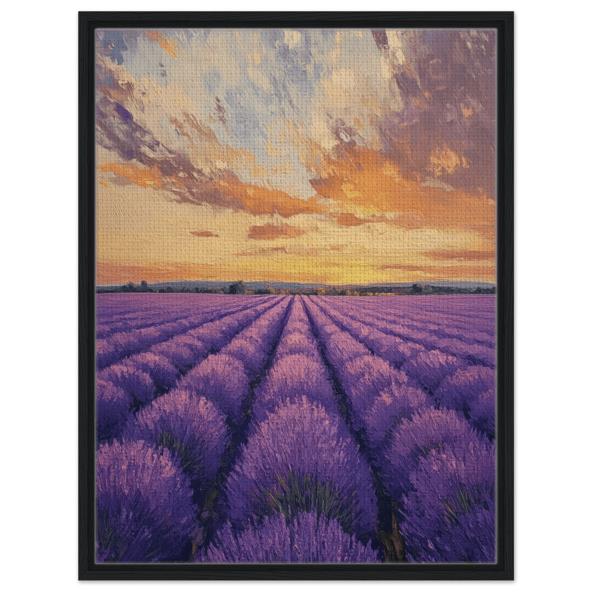 Lavender Fields at Sunset A mesmerizing view - Shop Ai Art WebShop - Digital Art online Store
