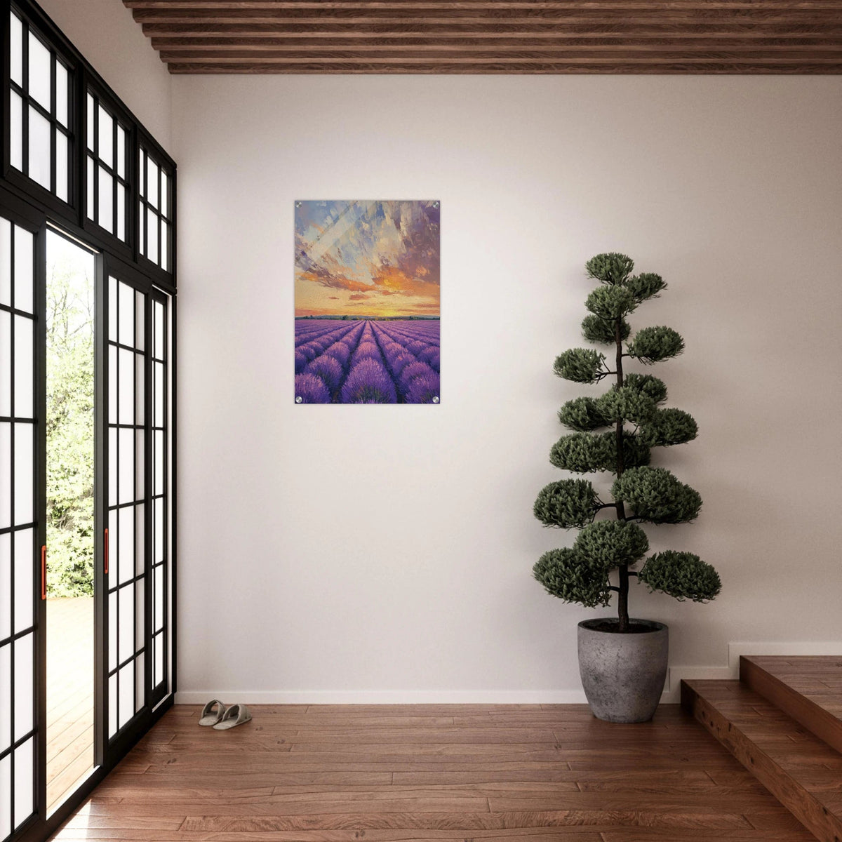 Lavender Fields at Sunset A mesmerizing view - Shop Ai Art WebShop - Digital Art online Store