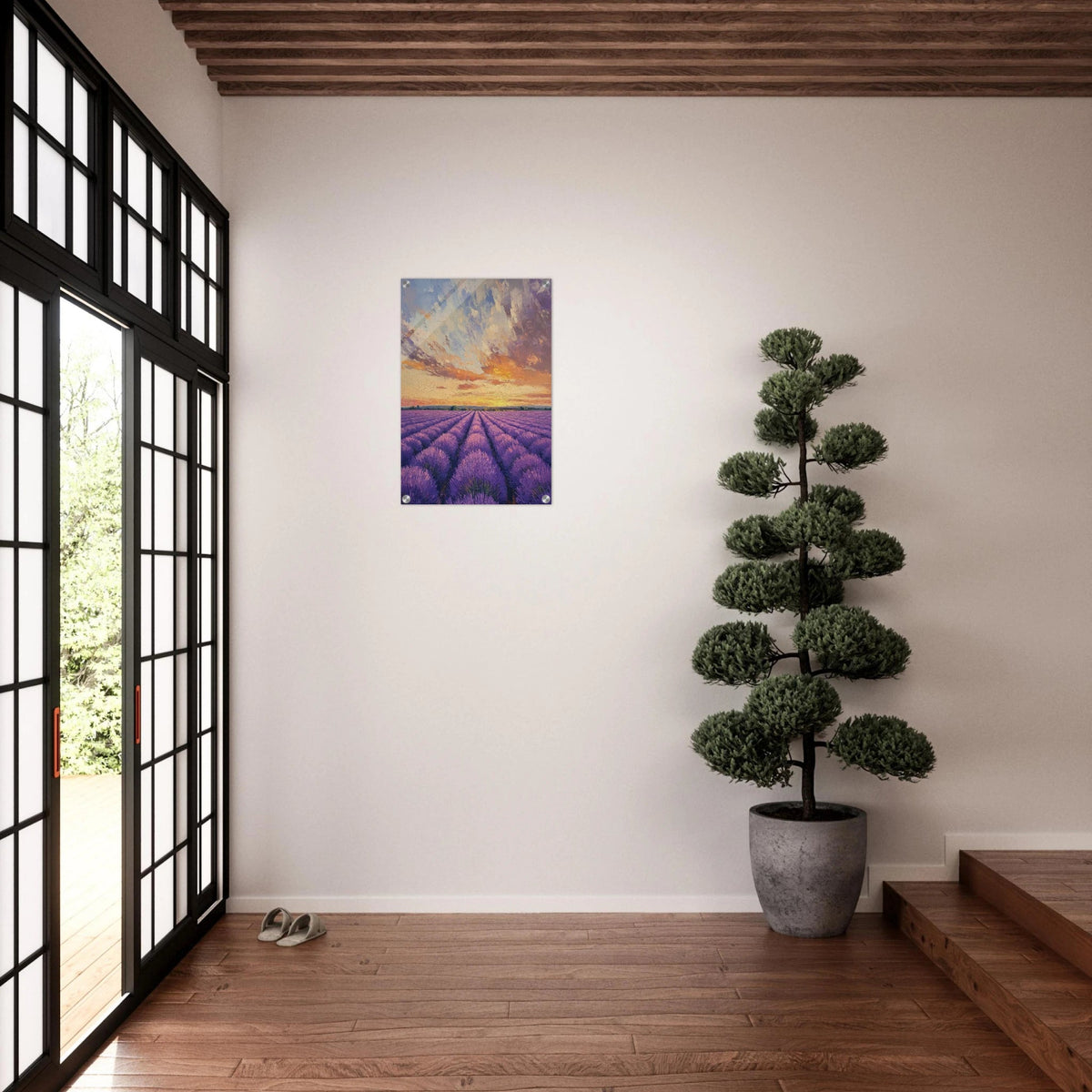 Lavender Fields at Sunset A mesmerizing view - Shop Ai Art WebShop - Digital Art online Store