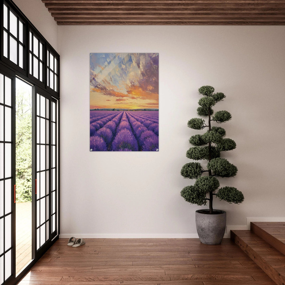 Lavender Fields at Sunset A mesmerizing view - Shop Ai Art WebShop - Digital Art online Store