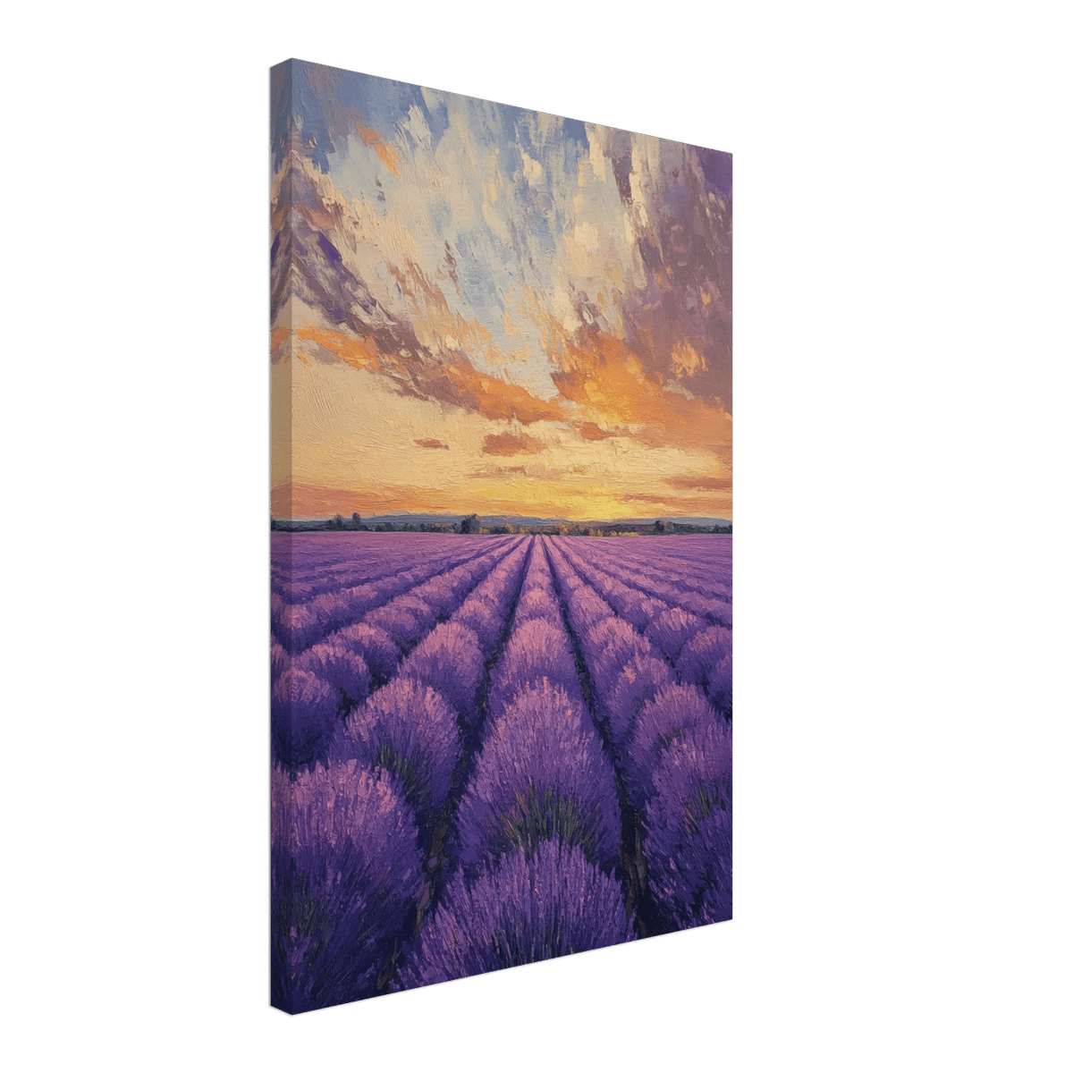 Lavender Fields at Sunset A mesmerizing view - Shop Ai Art WebShop - Digital Art online Store