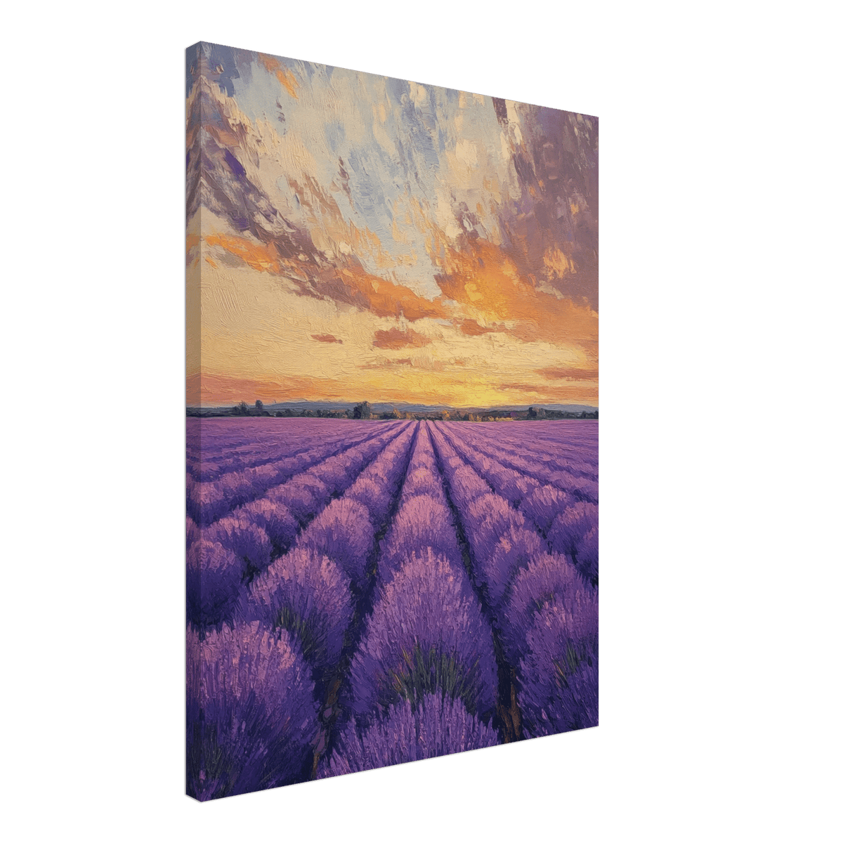 Lavender Fields at Sunset A mesmerizing view - Shop Ai Art WebShop - Digital Art online Store