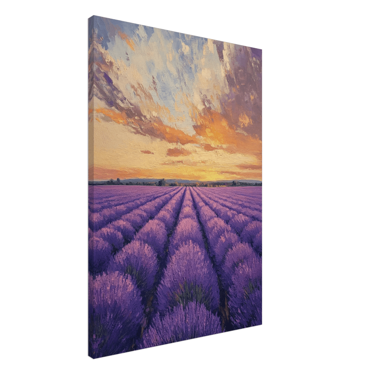 Lavender Fields at Sunset A mesmerizing view - Shop Ai Art WebShop - Digital Art online Store