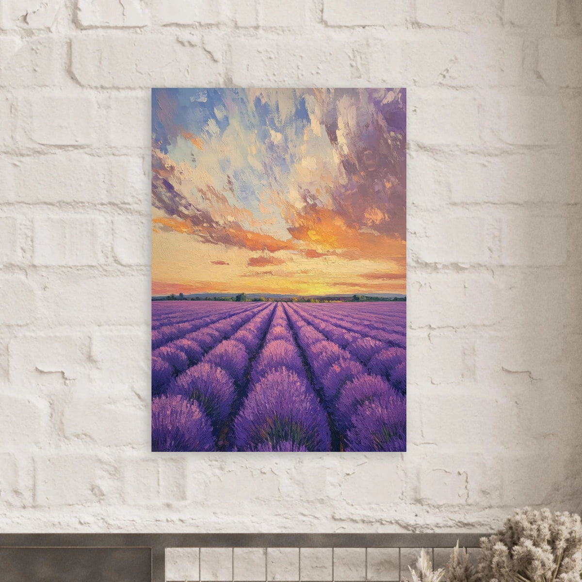 Lavender Fields at Sunset A mesmerizing view - Shop Ai Art WebShop - Digital Art online Store