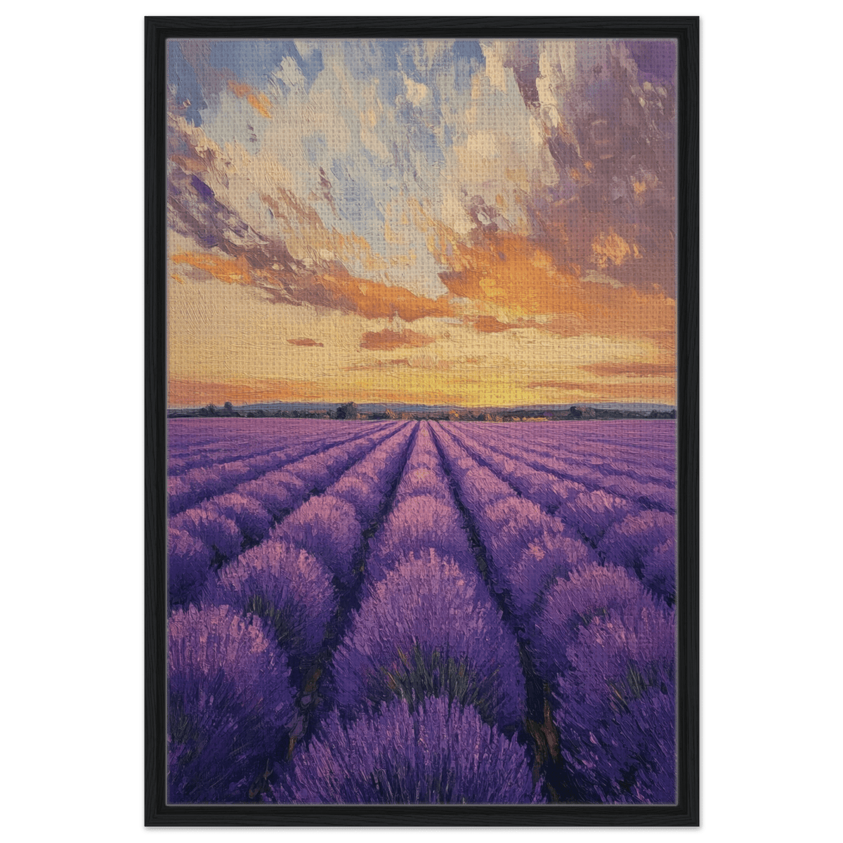 Lavender Fields at Sunset A mesmerizing view - Shop Ai Art WebShop - Digital Art online Store