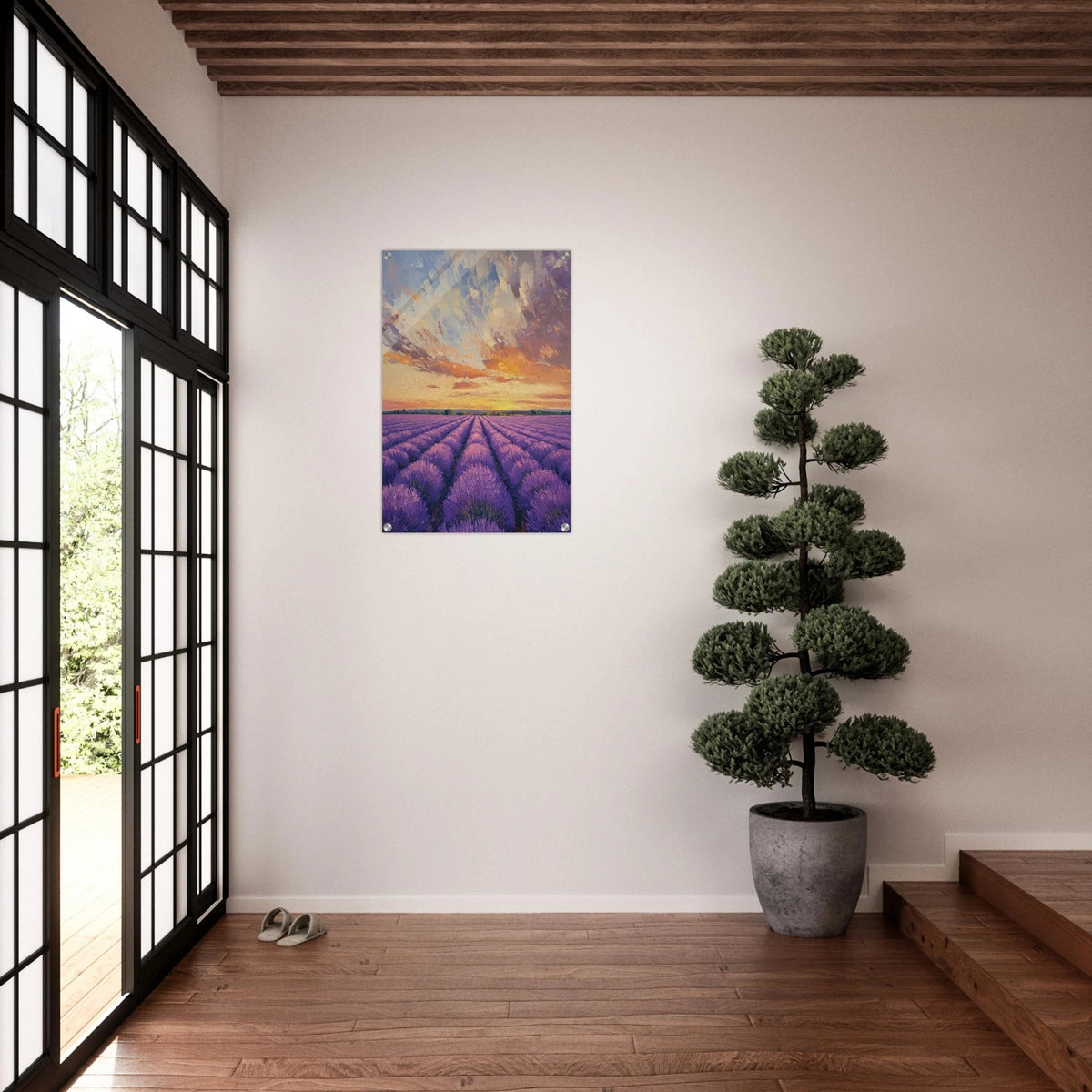 Lavender Fields at Sunset A mesmerizing view - Shop Ai Art WebShop - Digital Art online Store