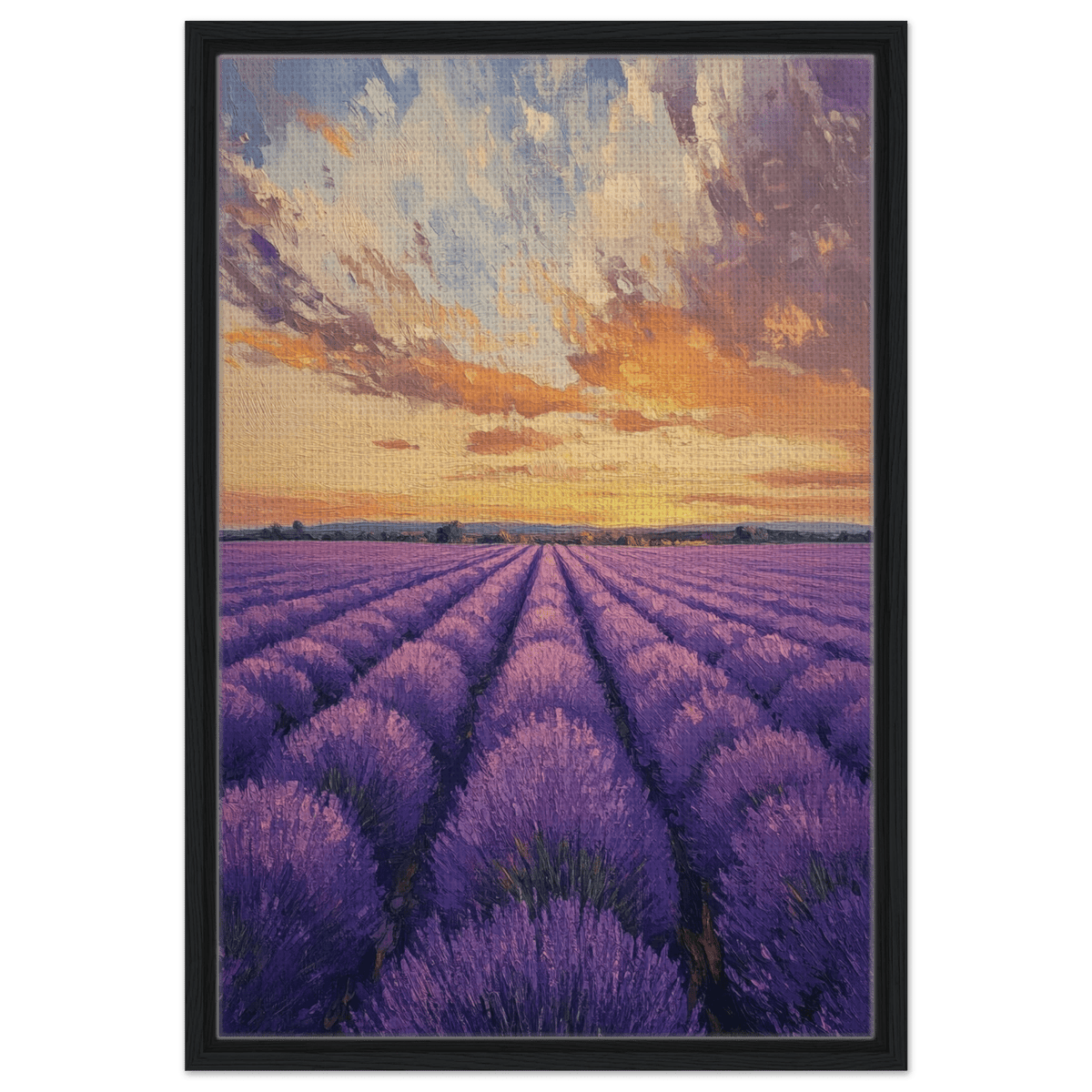 Lavender Fields at Sunset A mesmerizing view - Shop Ai Art WebShop - Digital Art online Store