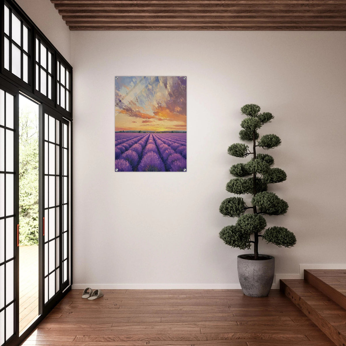 Lavender Fields at Sunset A mesmerizing view - Shop Ai Art WebShop - Digital Art online Store