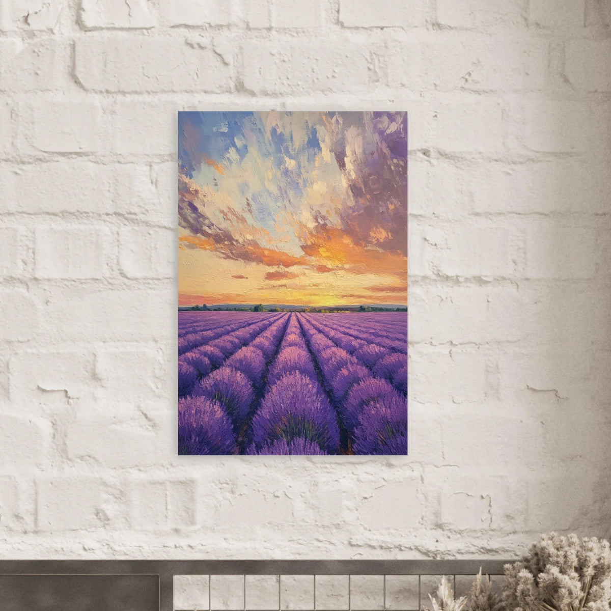 Lavender Fields at Sunset A mesmerizing view - Shop Ai Art WebShop - Digital Art online Store