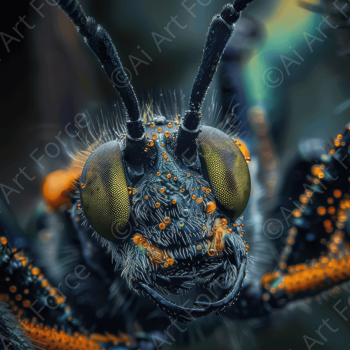 Macro Shot of a Colorfull Insect 2 - Shop Ai Art WebShop - Digital Art online Store
