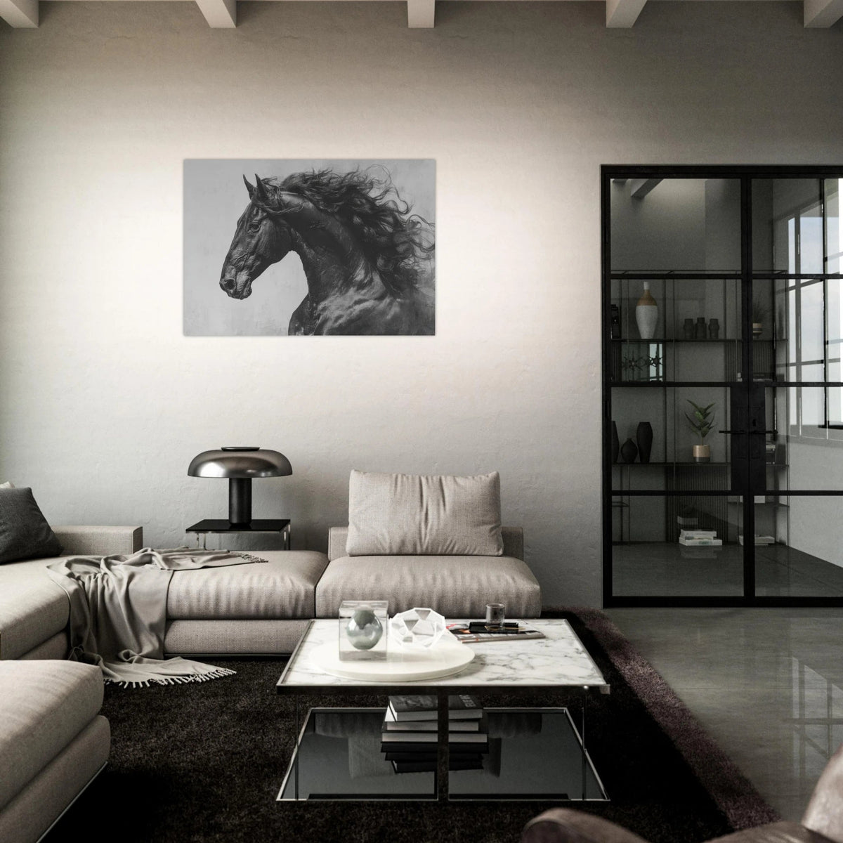 Majestic Black Stallion Head 0 - Shop Ai Art WebShop - Digital Art online Store
