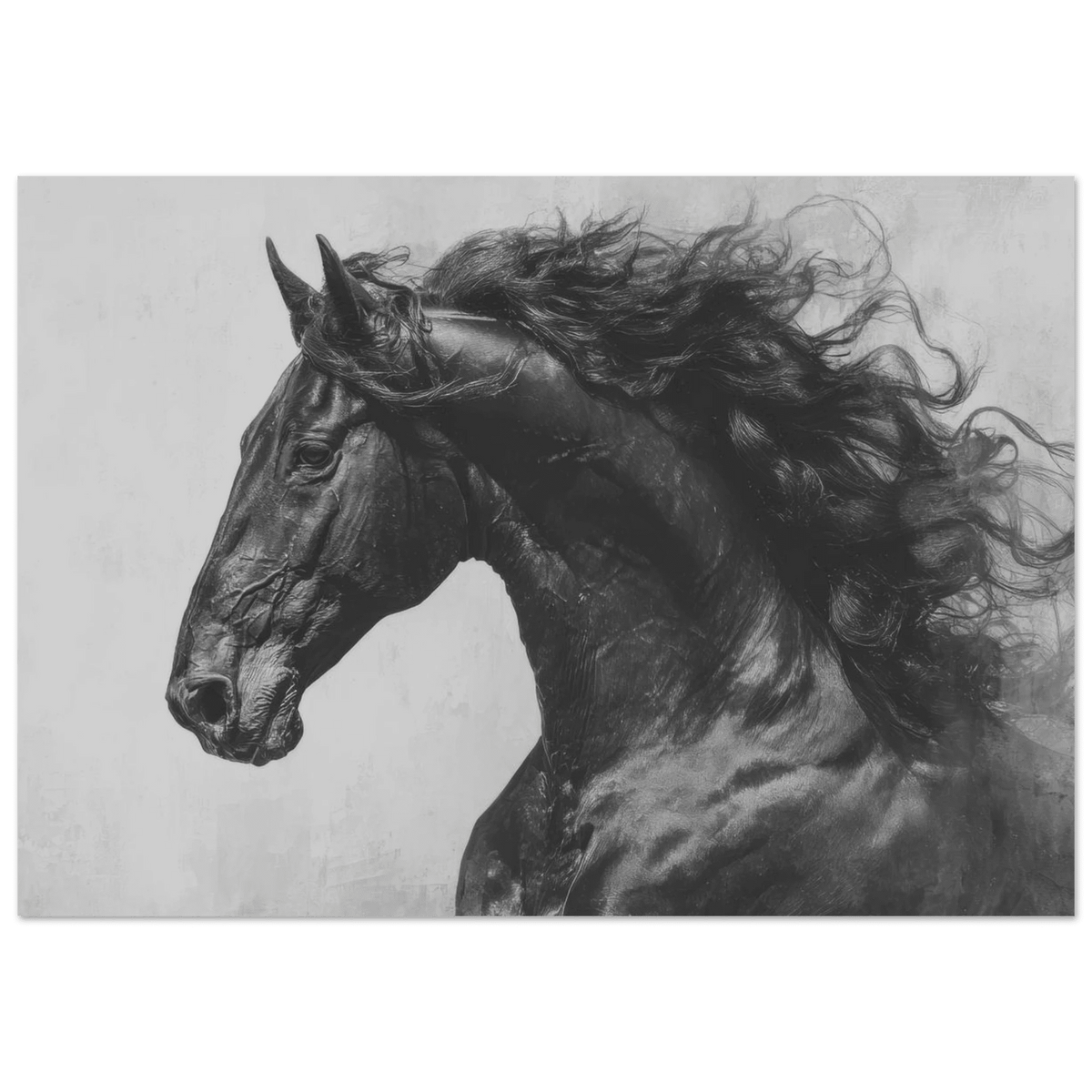 Majestic Black Stallion Head 0 - Shop Ai Art WebShop - Digital Art online Store