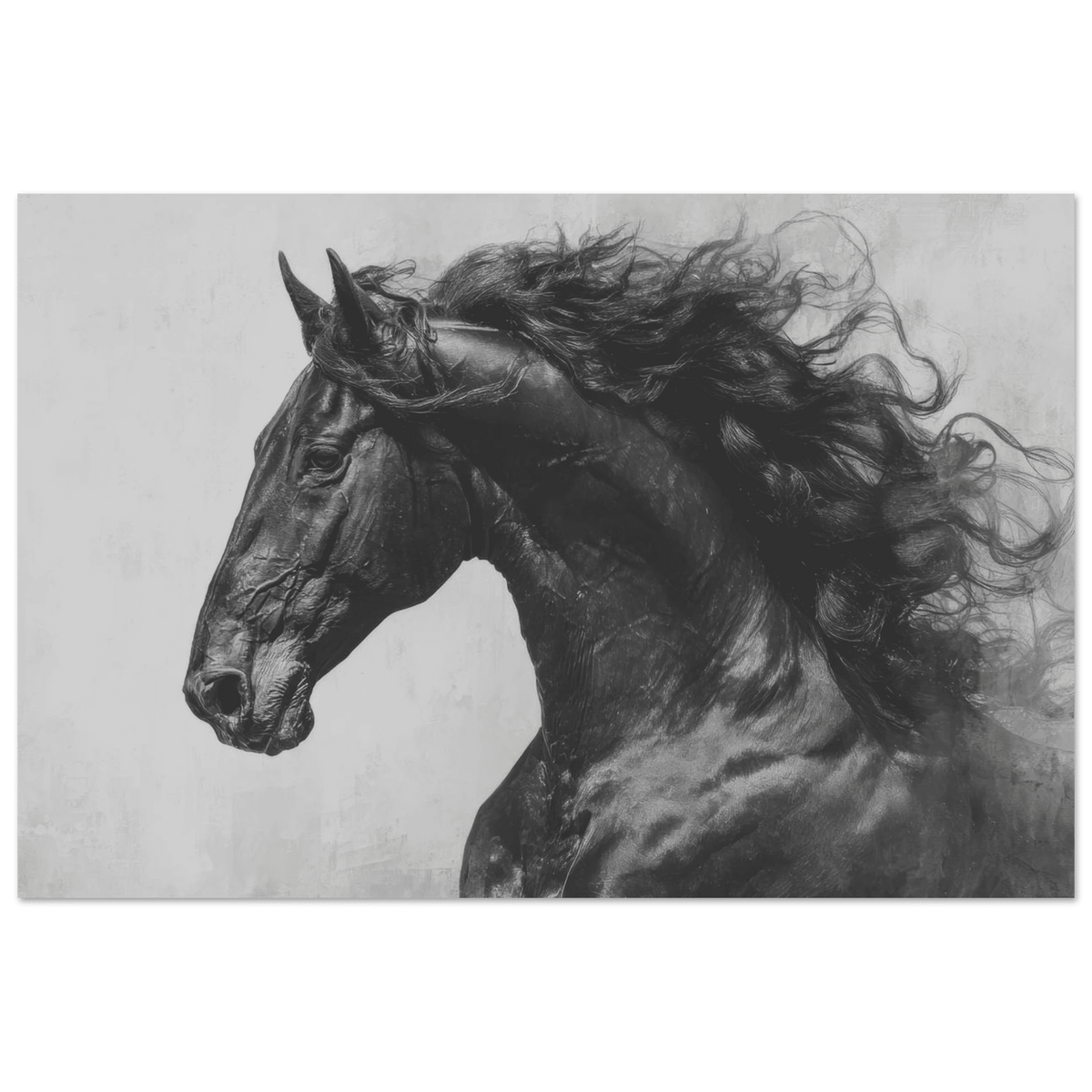 Majestic Black Stallion Head 0 - Shop Ai Art WebShop - Digital Art online Store