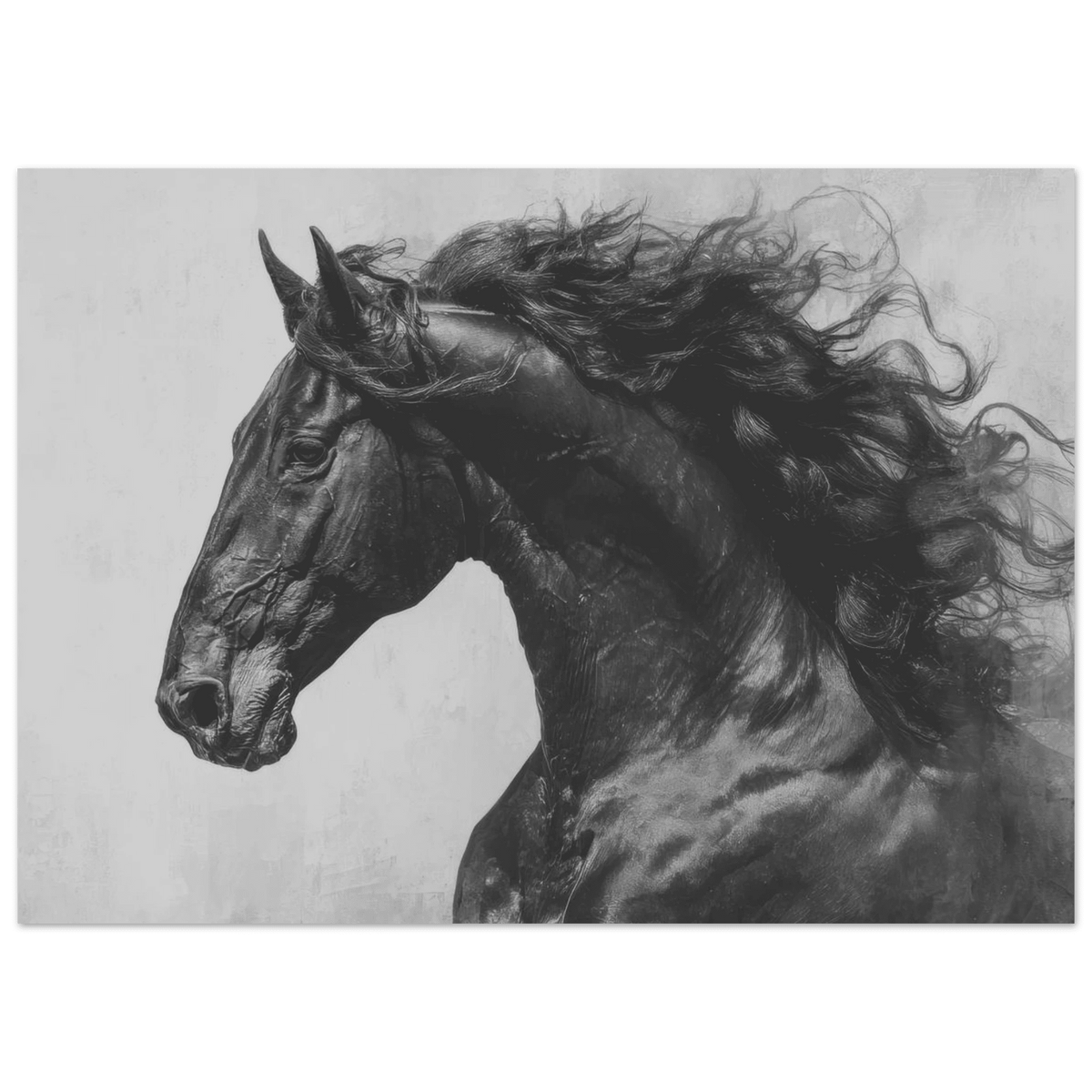 Majestic Black Stallion Head 0 - Shop Ai Art WebShop - Digital Art online Store