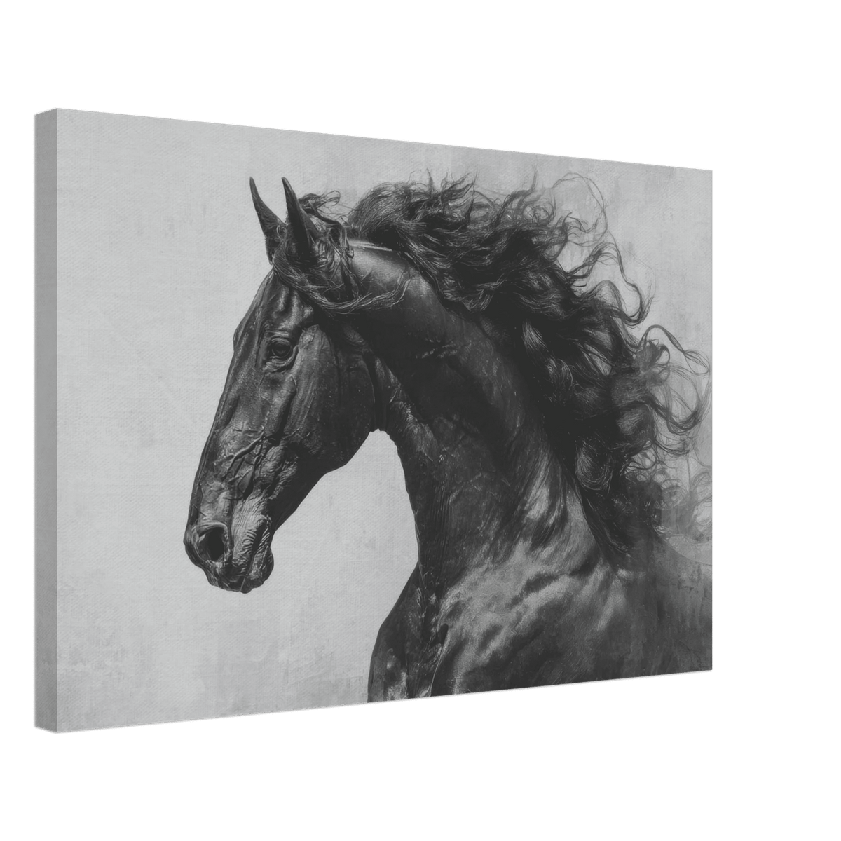 Majestic Black Stallion Head 0 - Shop Ai Art WebShop - Digital Art online Store