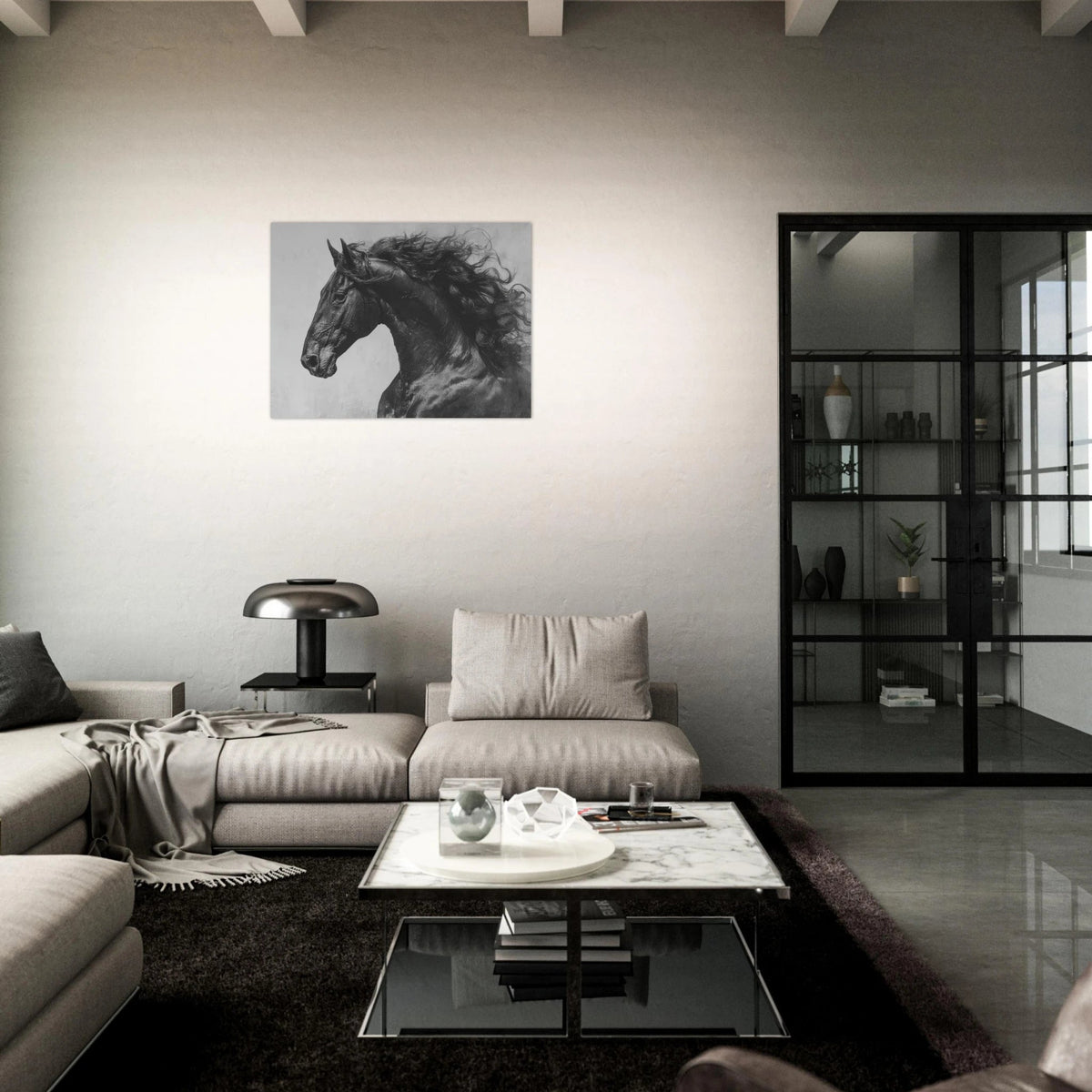 Majestic Black Stallion Head 0 - Shop Ai Art WebShop - Digital Art online Store