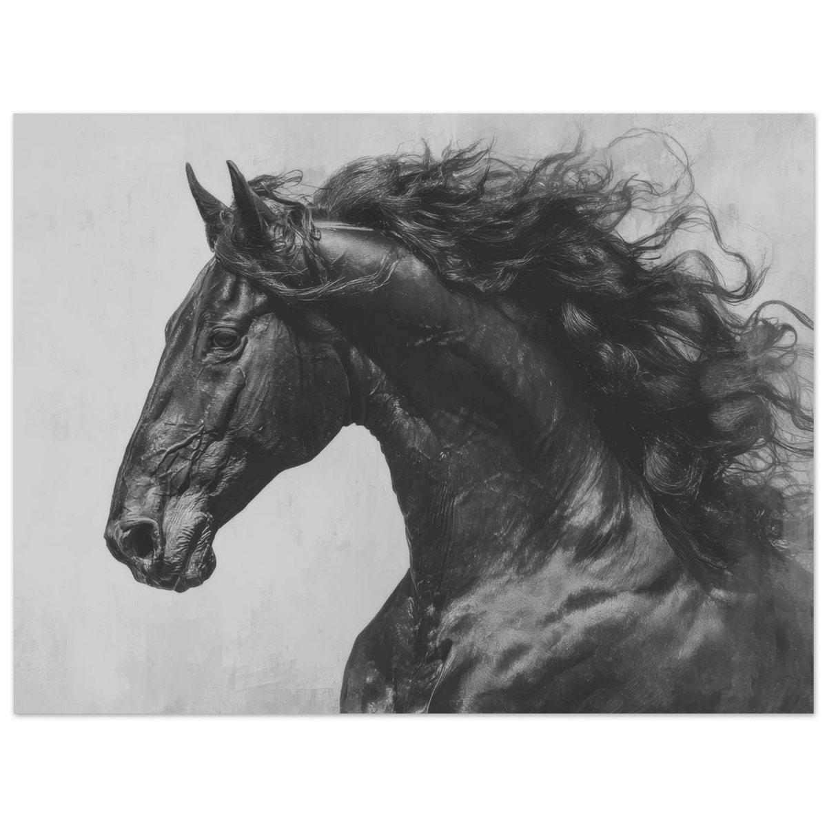 Majestic Black Stallion Head 0 - Shop Ai Art WebShop - Digital Art online Store
